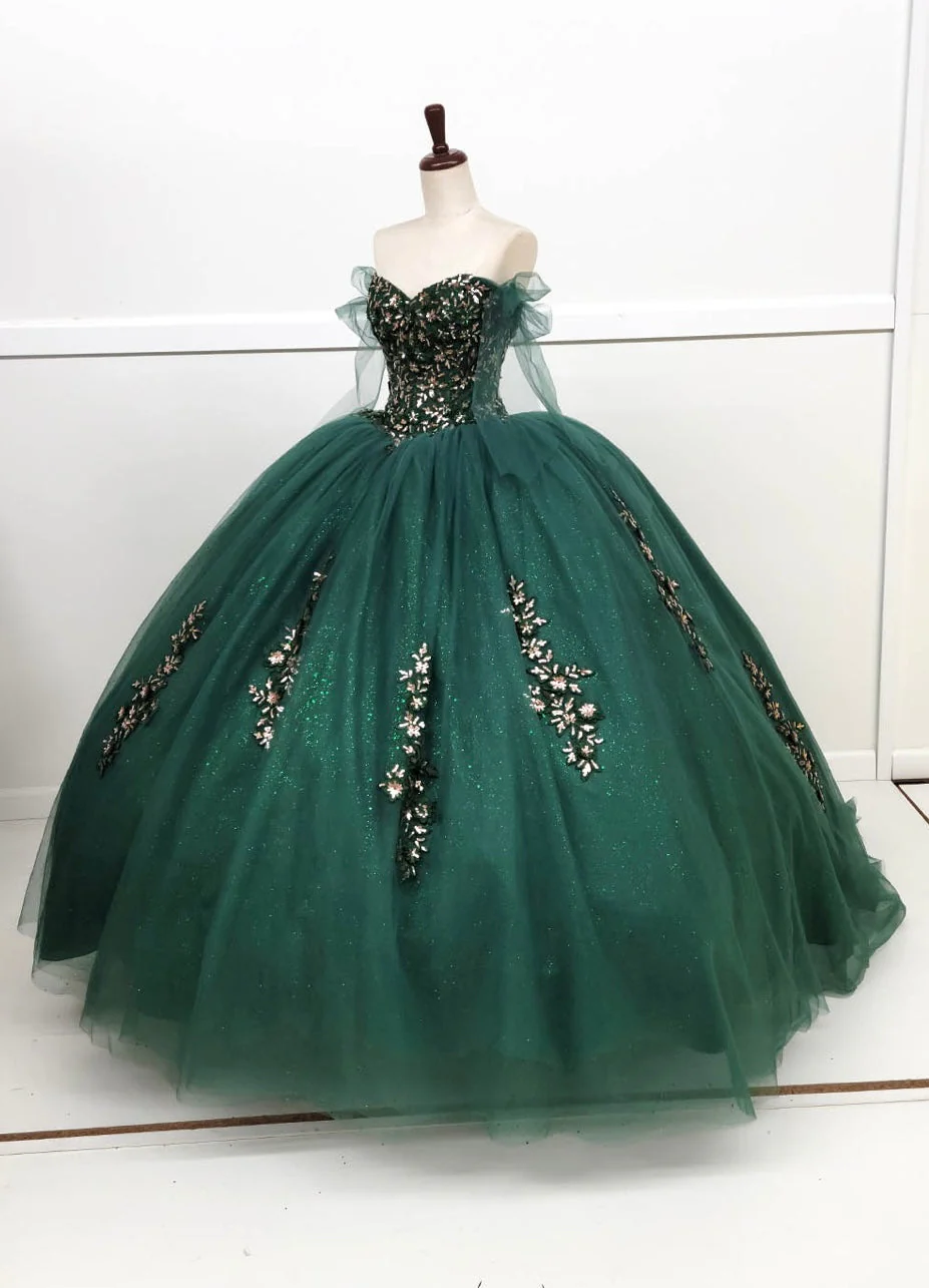 Chicas HF3086 Royal BallDress Sweetheart Floor-Length Corset Sequin Tulle Dress - Image 2