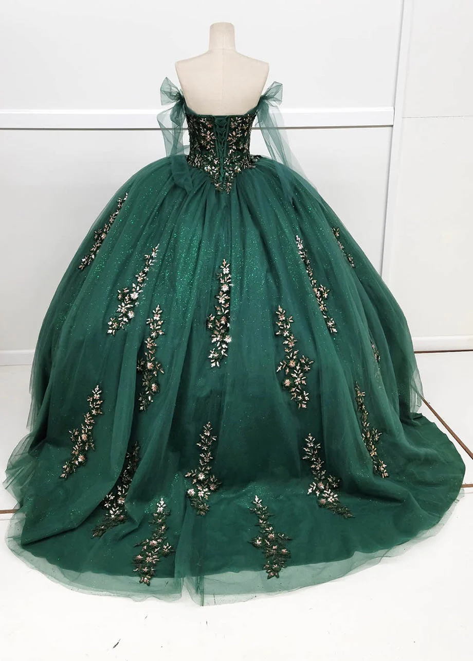 Chicas HF3086 Royal BallDress Sweetheart Floor-Length Corset Sequin Tulle Dress - Image 4