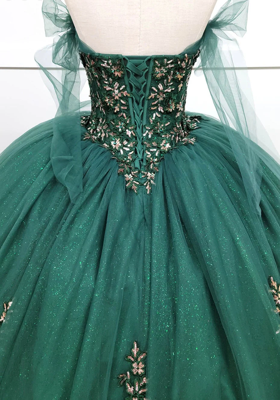 Chicas HF3086 Royal BallDress Sweetheart Floor-Length Corset Sequin Tulle Dress - Image 5