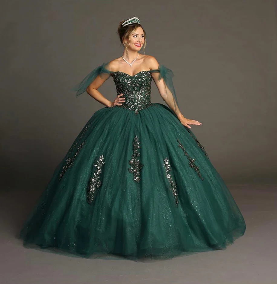 Chicas HF3086 Royal BallDress Sweetheart Floor-Length Corset Sequin Tulle Dress - Image 6
