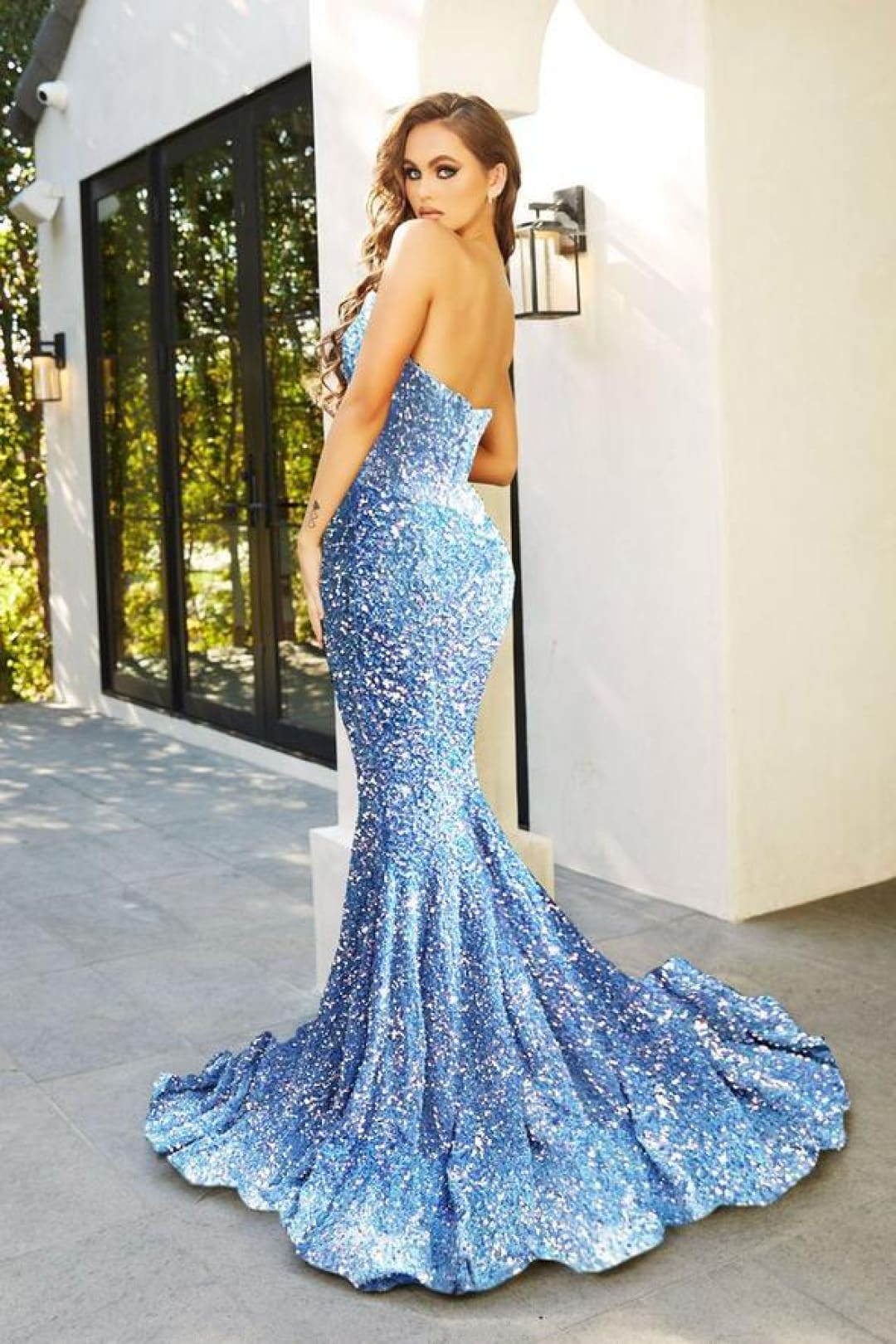 Clearance Black 18 Prom Dress Strapless Long Prom Dress By Portia And Scarlett PS21208 - Image 5