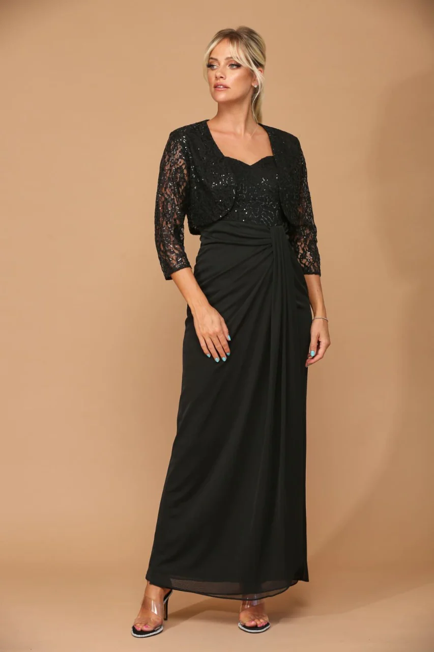 Eva USA 3406 Mother of the Bride Sweetheart 2 Pc Chiffon Bolero Dress - Image 15