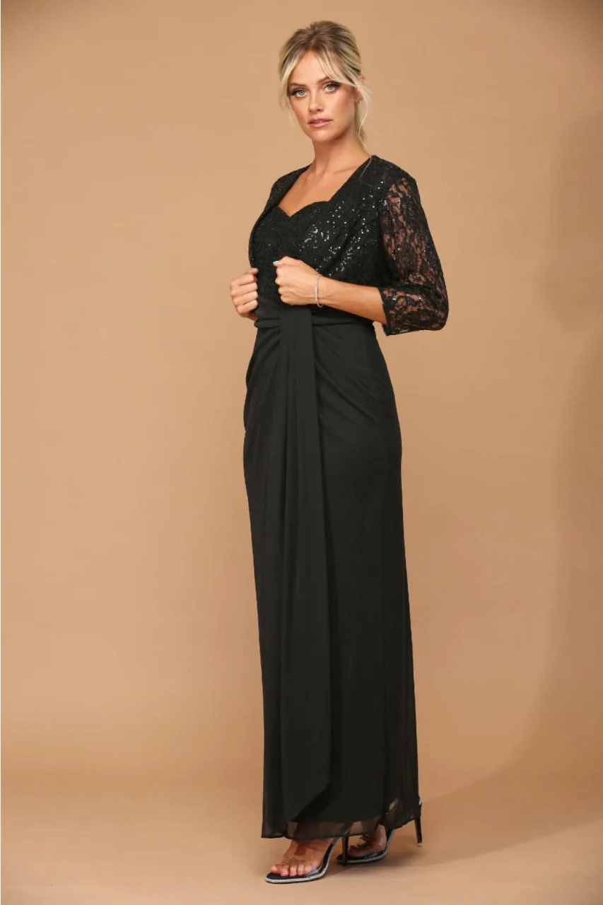 Eva USA 3406 Mother of the Bride Sweetheart 2 Pc Chiffon Bolero Dress - Image 17