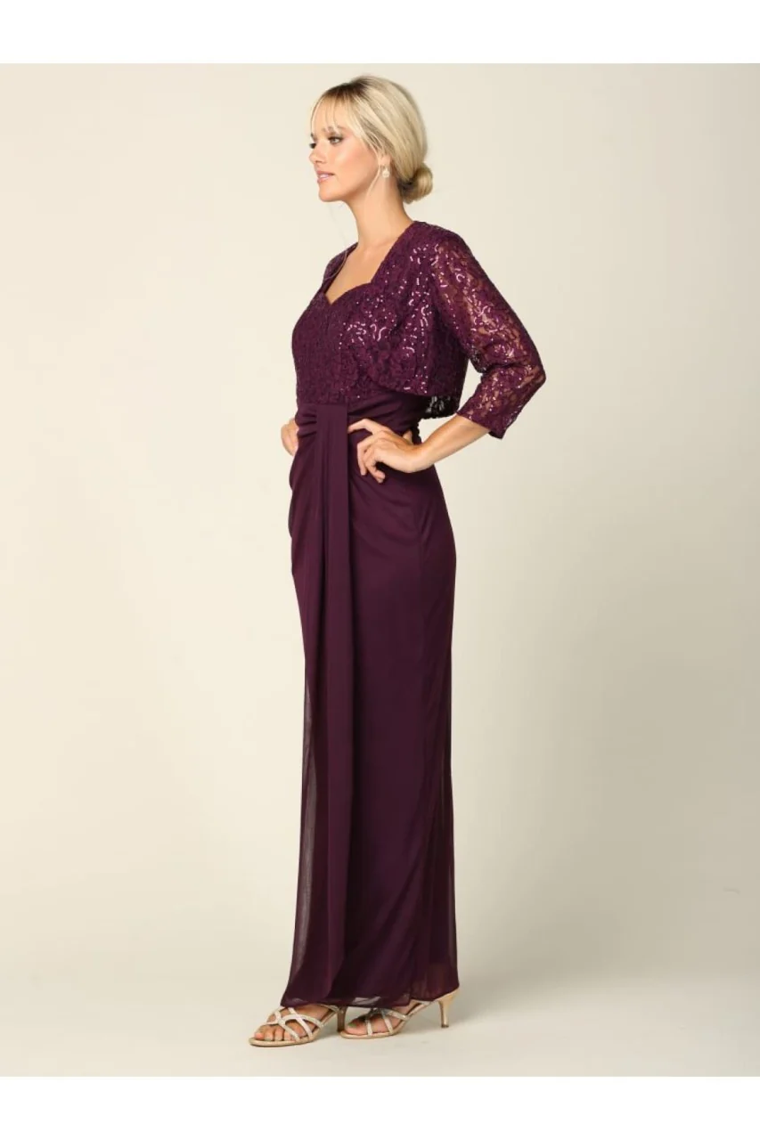 Eva USA 3406 Mother of the Bride Sweetheart 2 Pc Chiffon Bolero Dress - Image 22