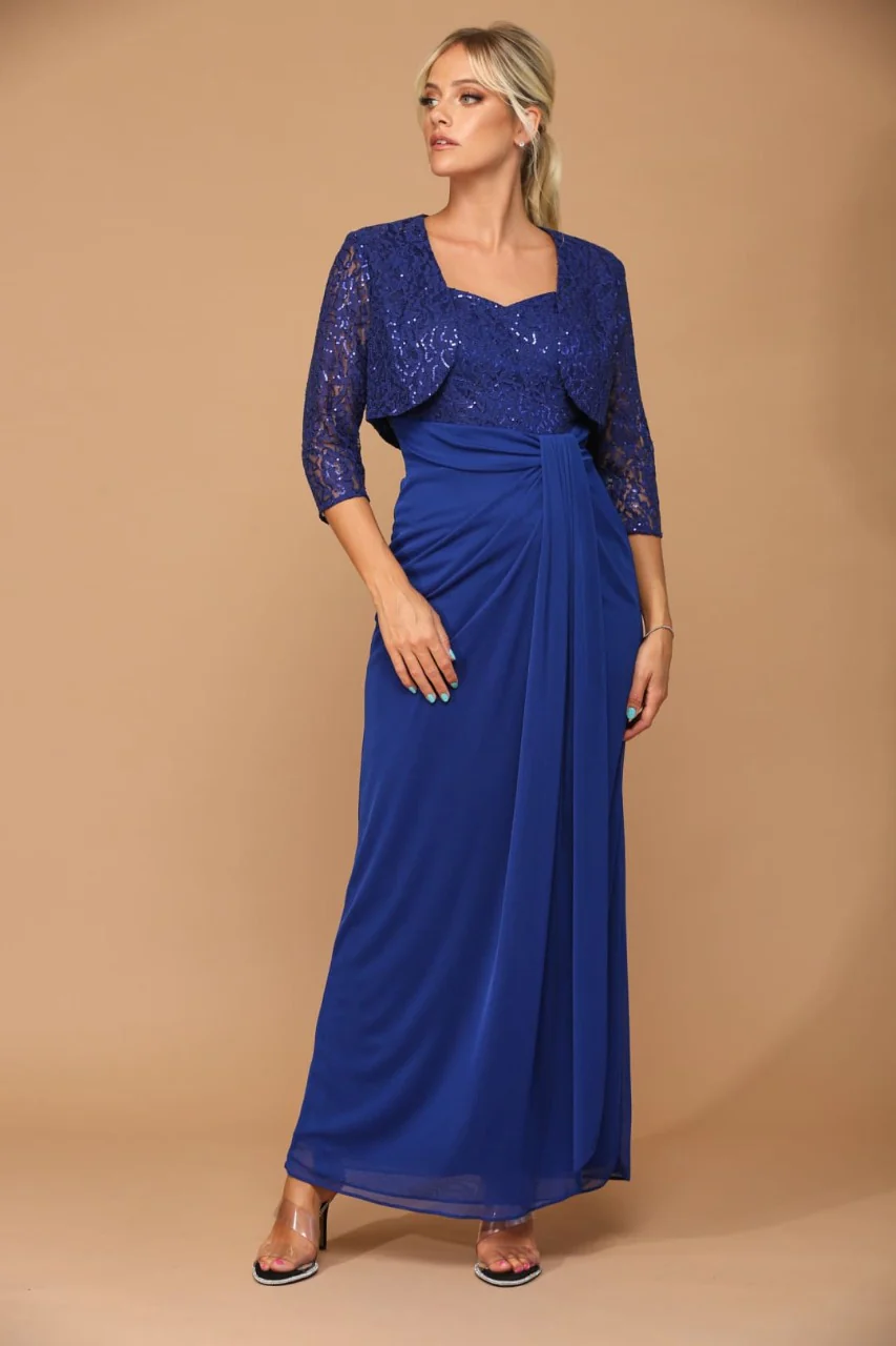Eva USA 3406 Mother of the Bride Sweetheart 2 Pc Chiffon Bolero Dress - Image 23