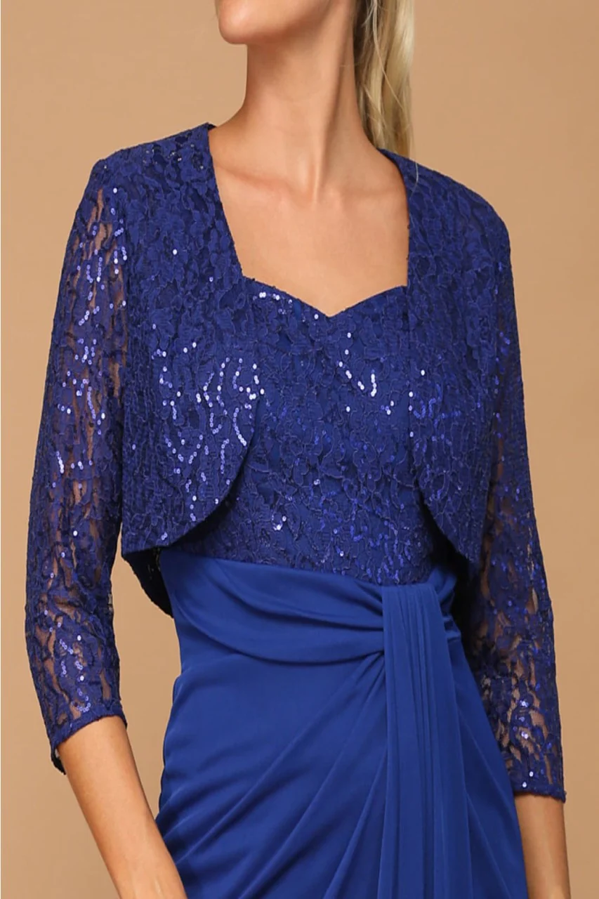 Eva USA 3406 Mother of the Bride Sweetheart 2 Pc Chiffon Bolero Dress - Image 24