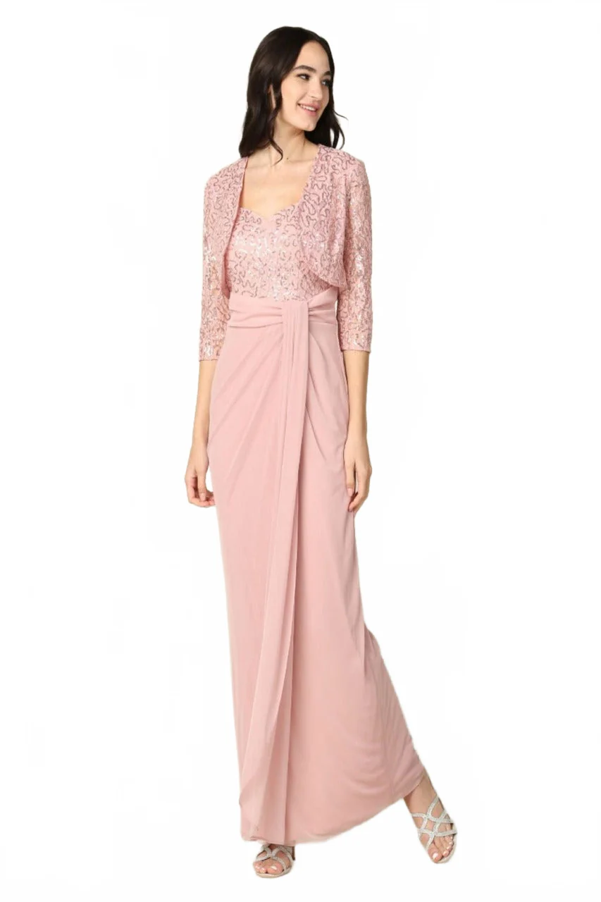 Eva USA 3406 Mother of the Bride Sweetheart 2 Pc Chiffon Bolero Dress - Image 25
