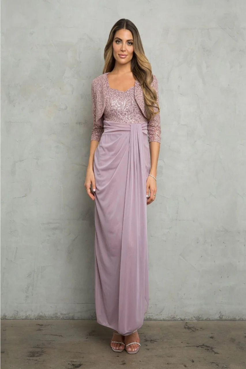 Eva USA 3406 Mother of the Bride Sweetheart 2 Pc Chiffon Bolero Dress - Image 8