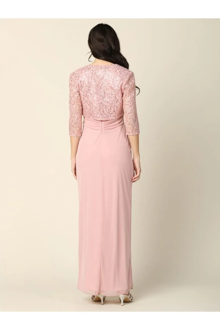 Eva USA 3406 Mother of the Bride Sweetheart 2 Pc Chiffon Bolero Dress - Image 9
