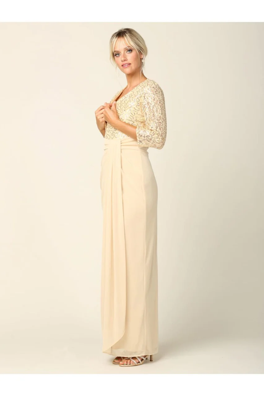 Eva USA 3406 Mother of the Bride Sweetheart 2 Pc Chiffon Bolero Dress - Image 11
