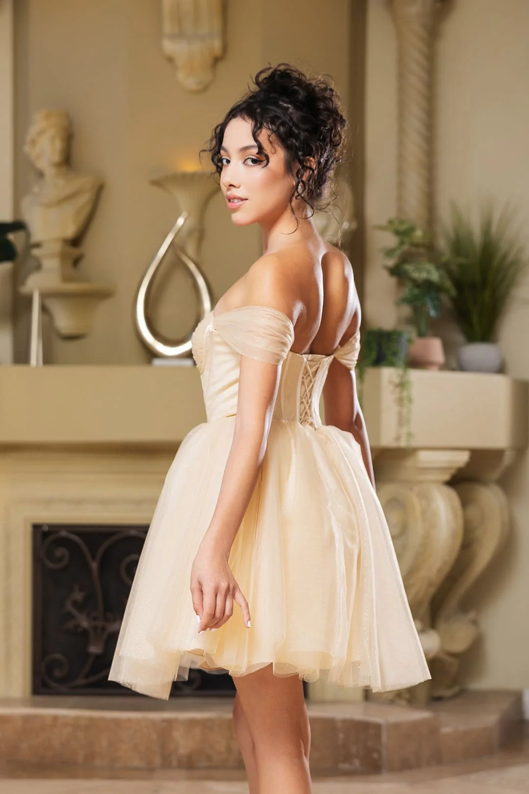 Cocktail Sweetheart Off The Shoulder A-Line Dress - Image 8