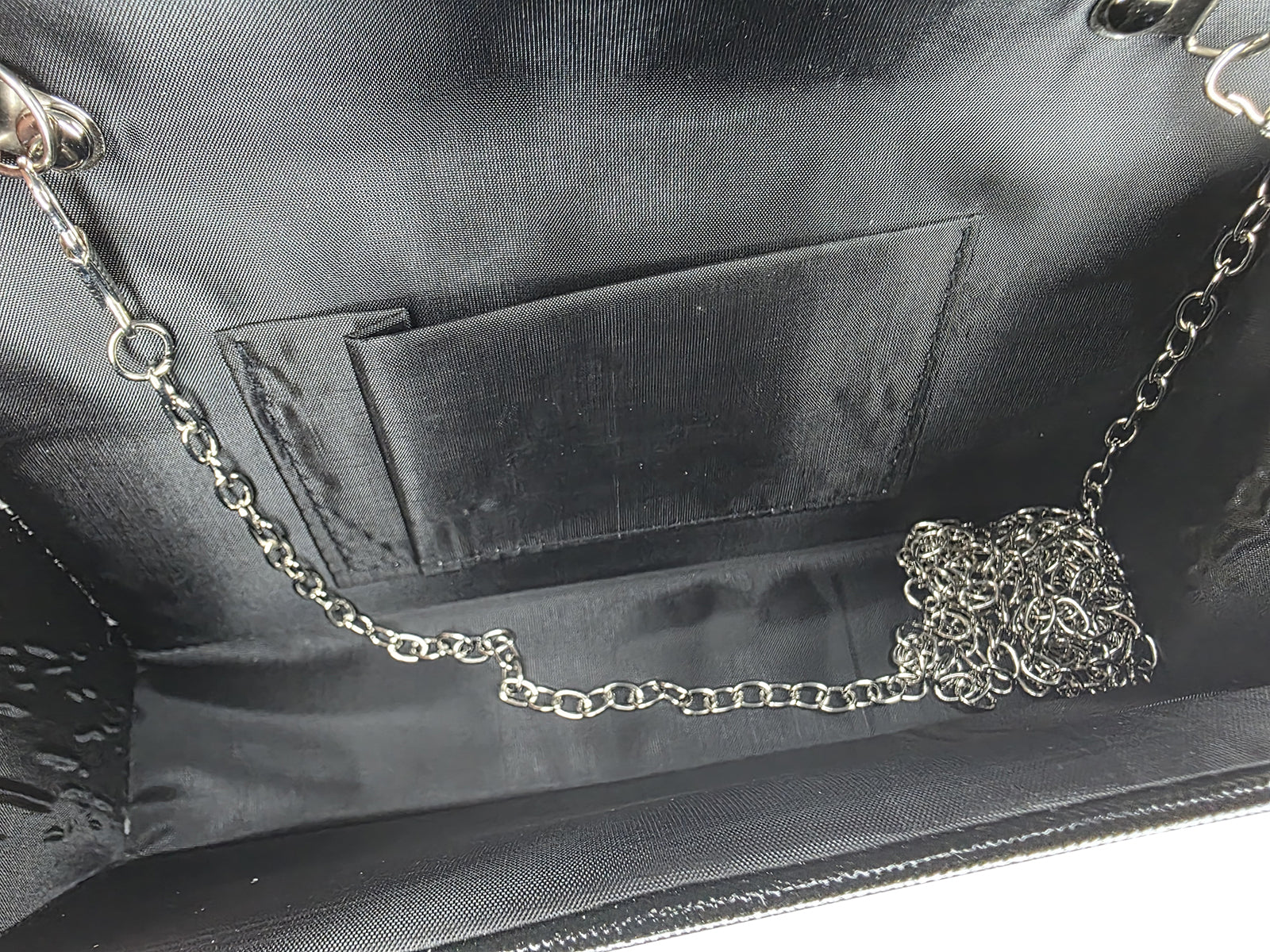 Crystal Rhinestone Clutch Purse – Silver Gold or Black | SKU LA-6128 - Image 3