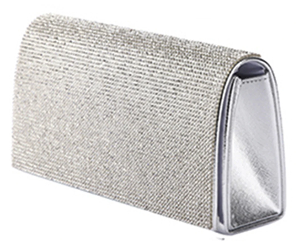 Crystal Rhinestone Clutch Purse – Silver Gold or Black | SKU LA-6128 - Image 6