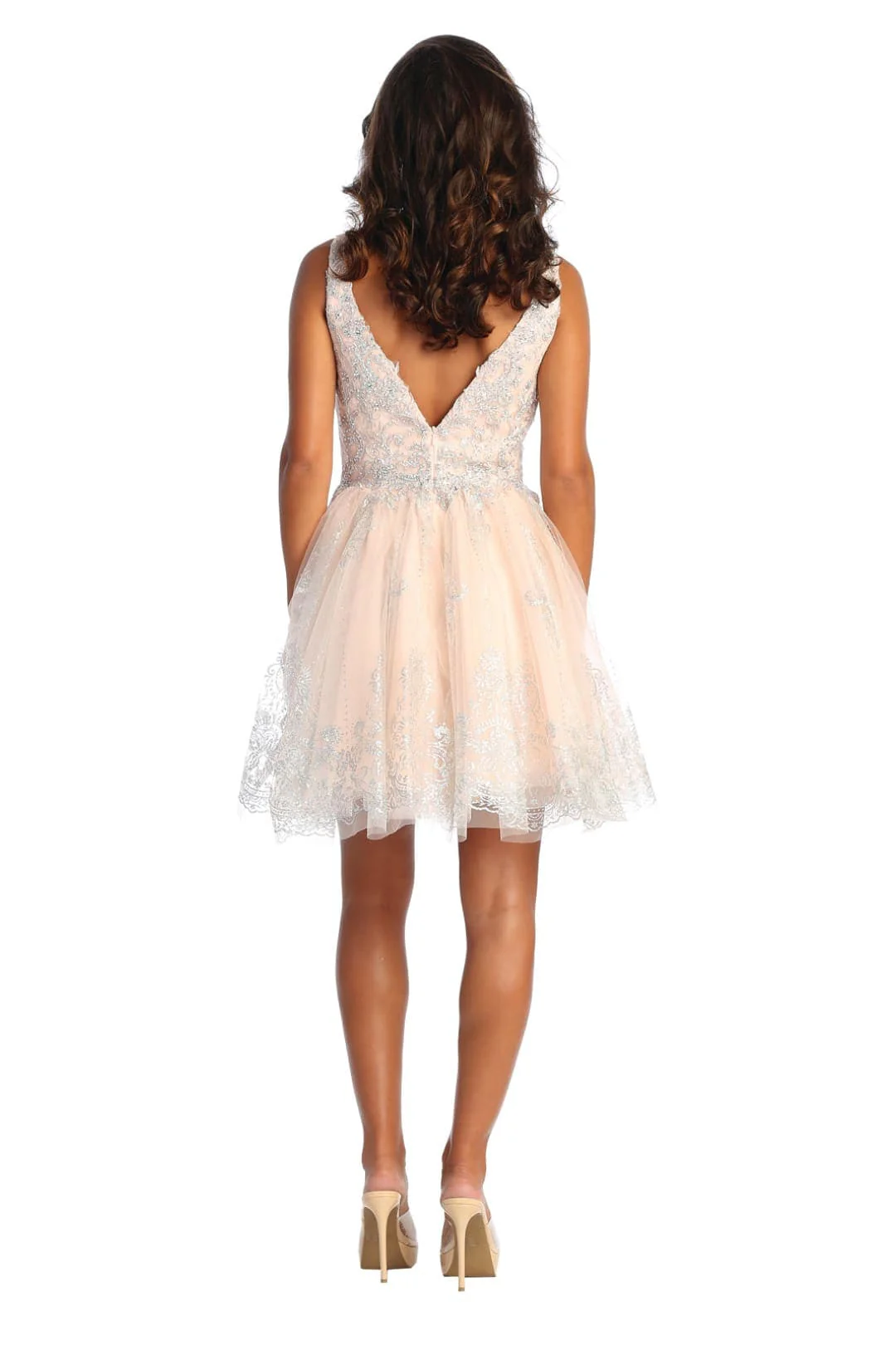 Dama Dresses for Quinceanera in Blush/silver Style MQ1817 Quince Outfit - Image 2