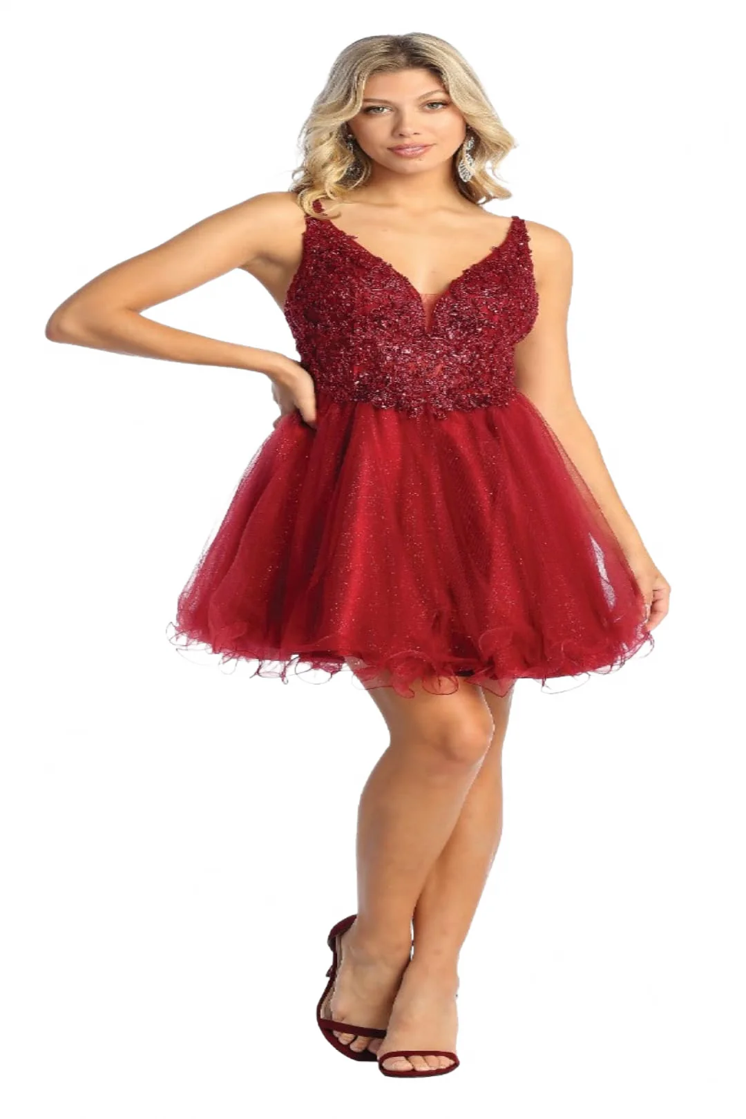 Dama Dresses for Quinceanera in Burgundy Style MQ1913 Quince Outfit - Image 5