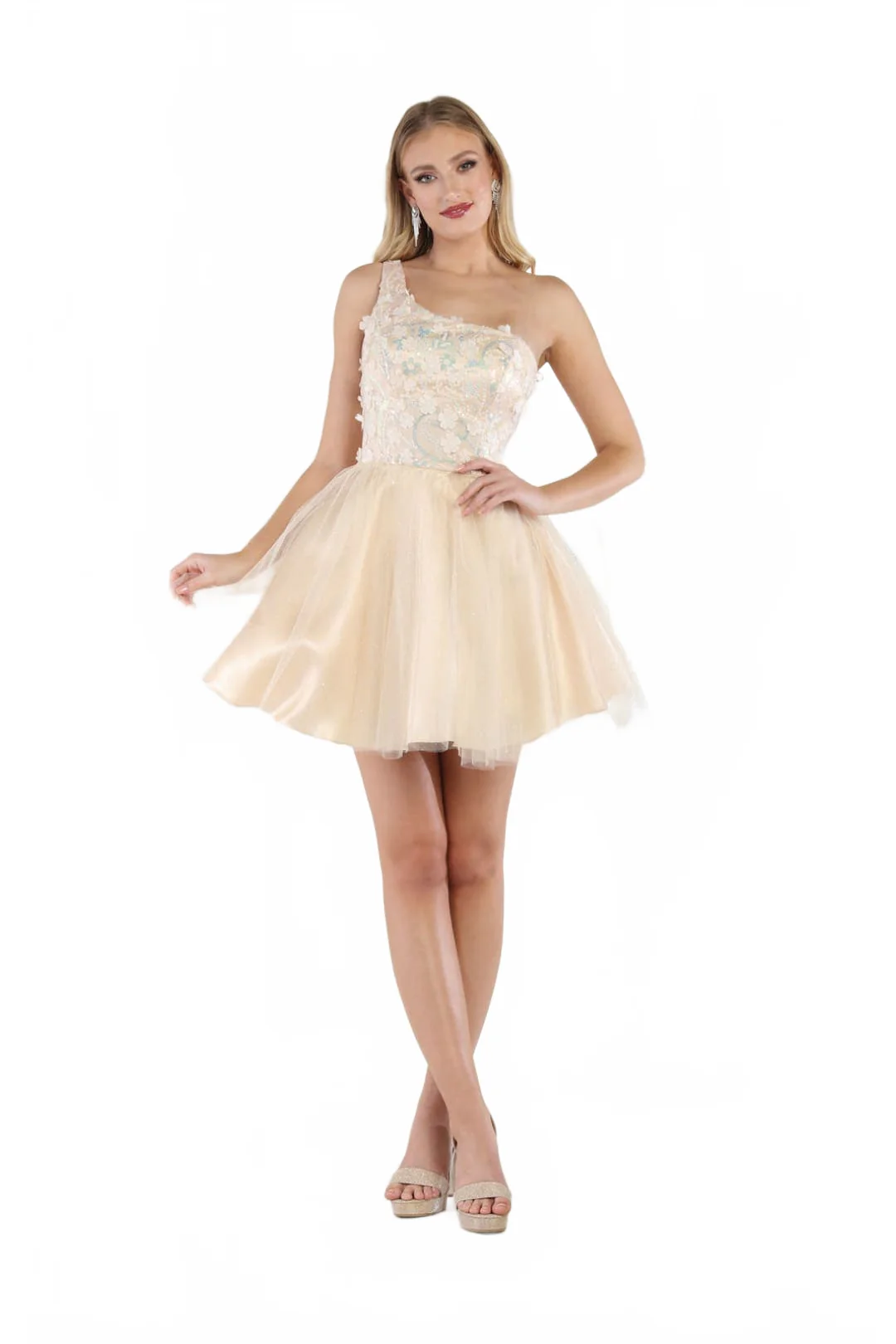 Dama Dresses for Quinceanera in Champagne Style MQ1937 Quince Outfit - Image 4