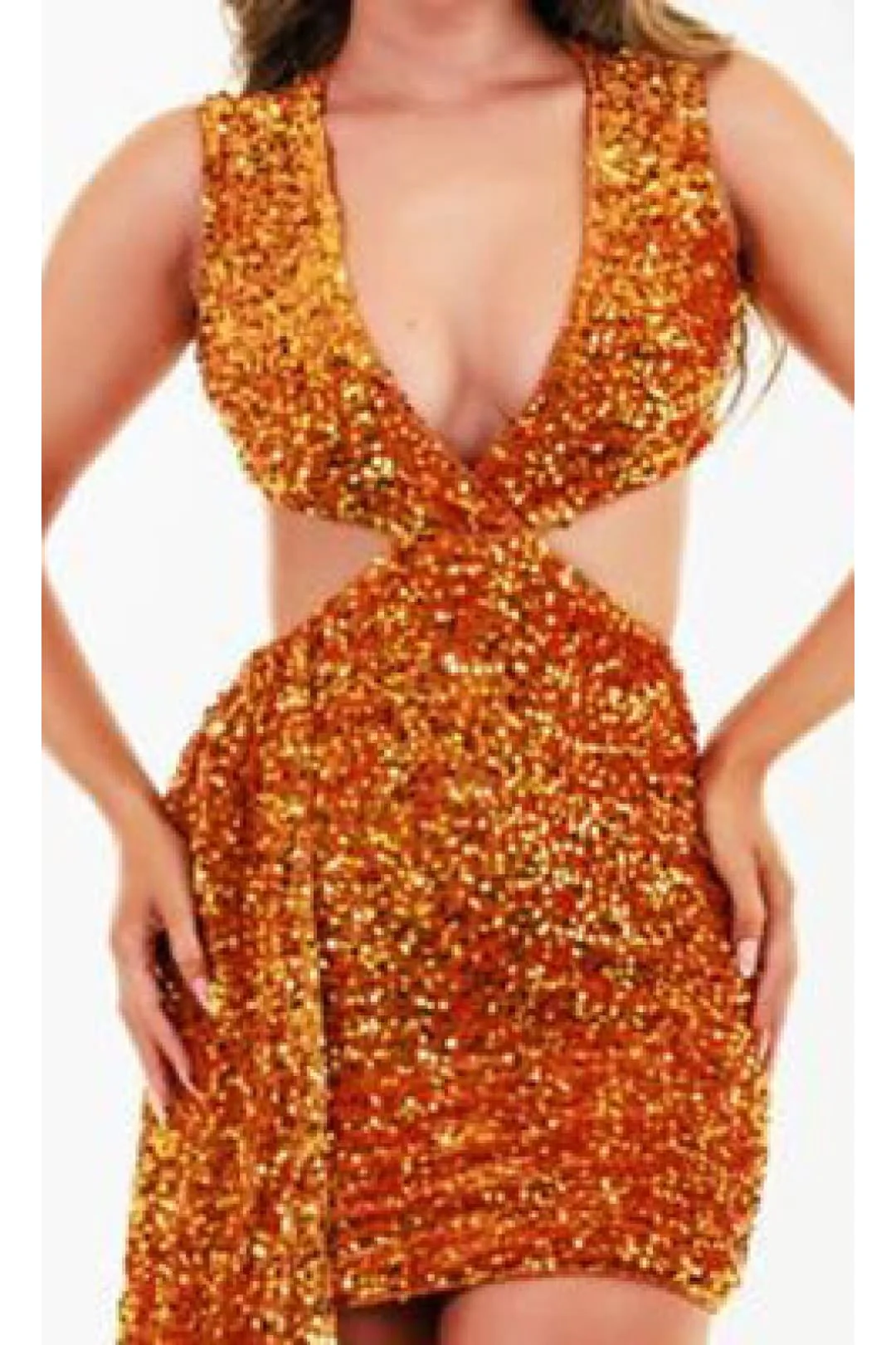 Dama Dresses for Quinceanera in Orange Style PS106X Quince Outfit - Image 4