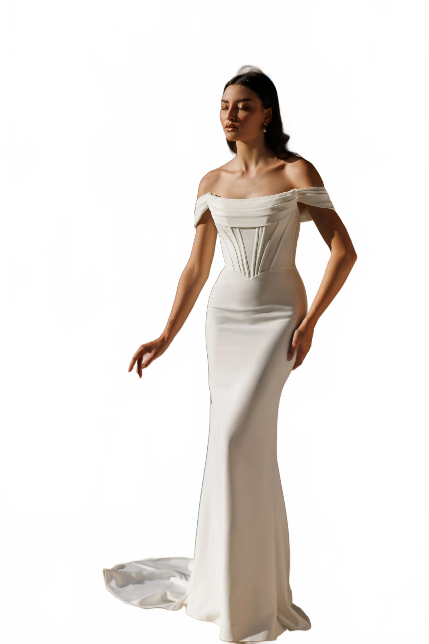 Tina Holly TW485 Wedding A-Line Off-Shoulder Flowy Evening Dress - Image 8