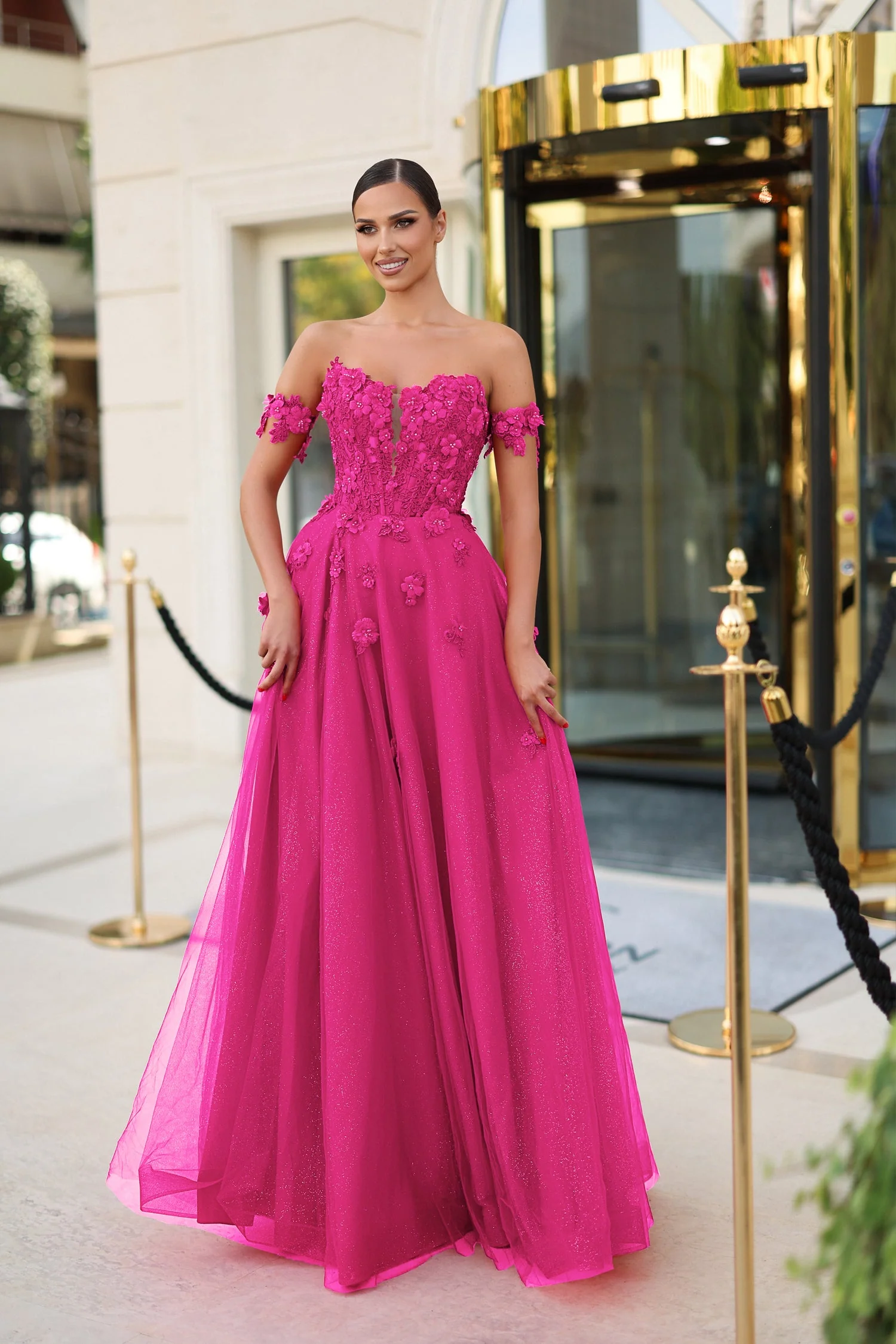 Tina Holly TK582 Prom A-Line Strapless Beaded Embroidered Tulle Lace Dress - Image 6