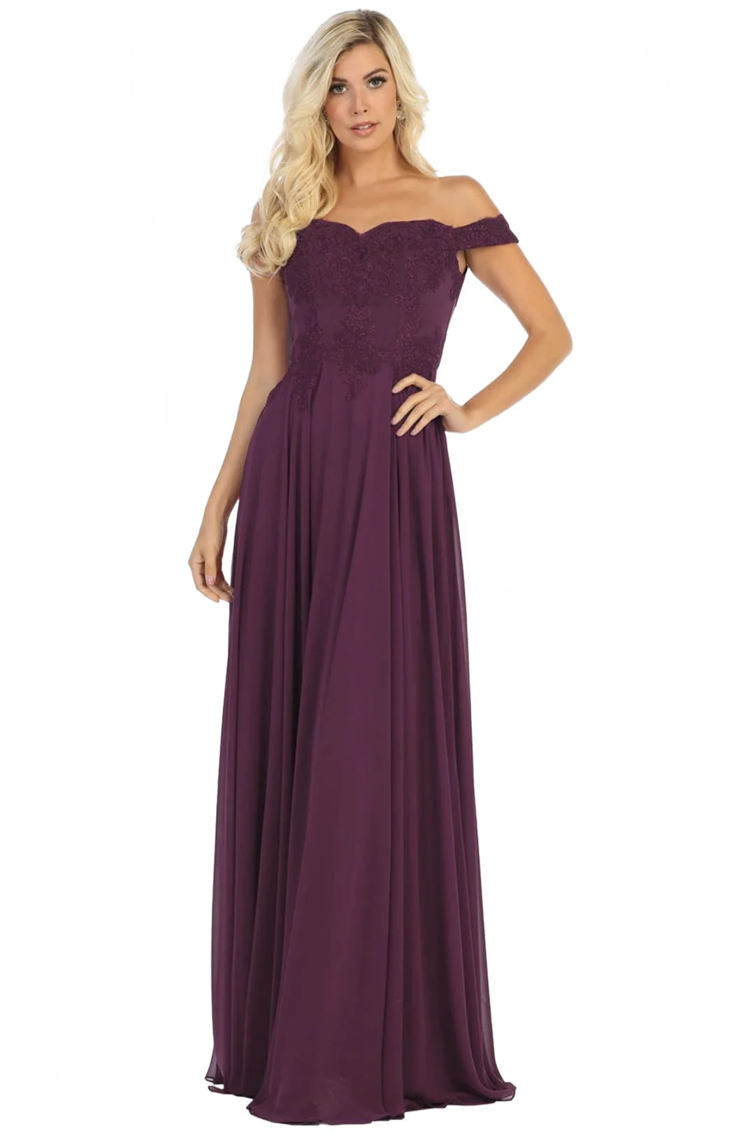 Eggplant Bridesmaid Dresses in Satin and Plus Size Gowns by MQ1644 - Image 4