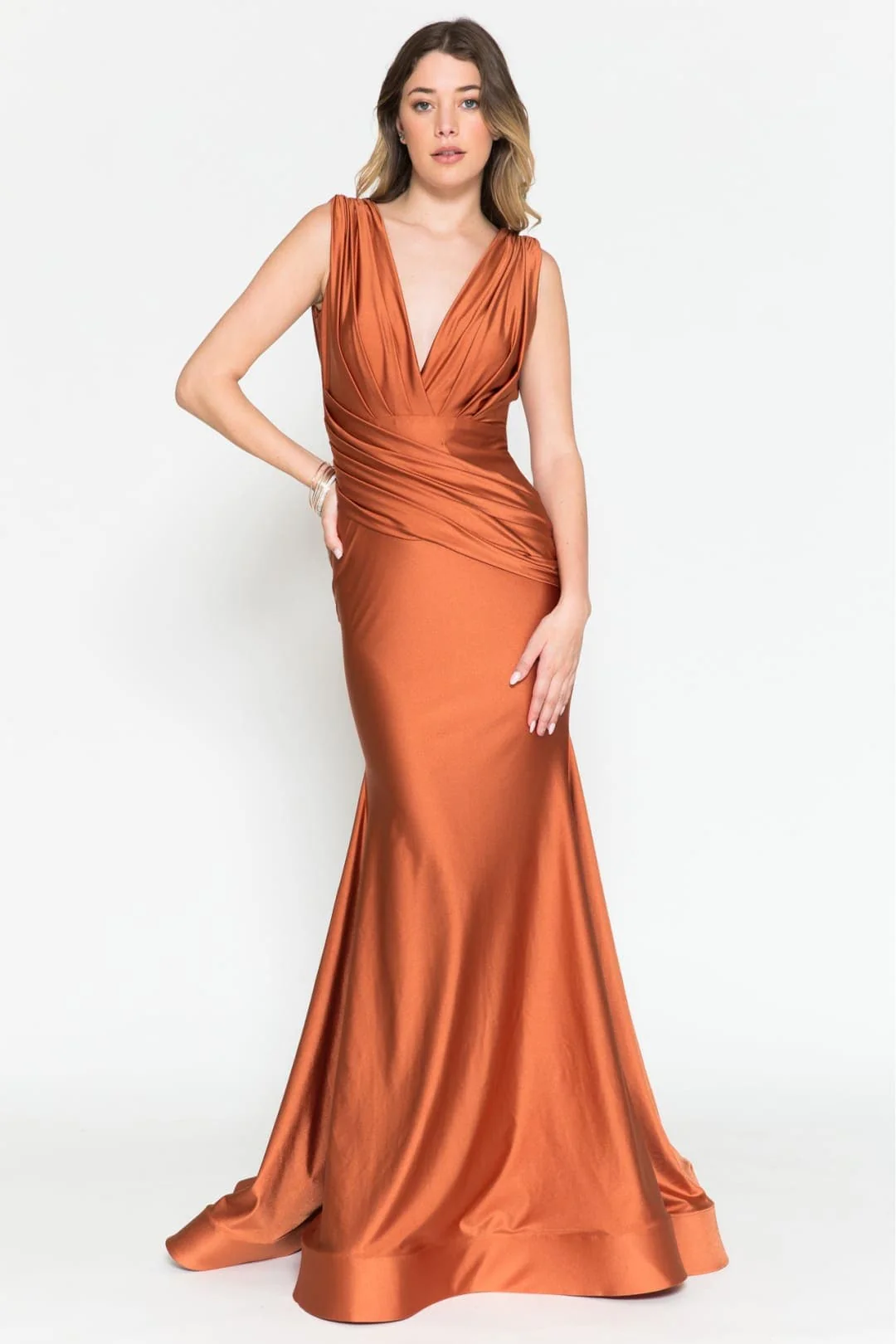 Eggplant Bridesmaid Dresses-Inexpensive Amelia Couture 370 Bodycon - Image 10