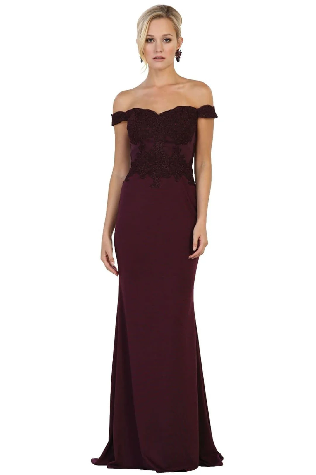 Elegant Form Fitting Evening Dress | Off The Shoulder Formal Gown - Image 11