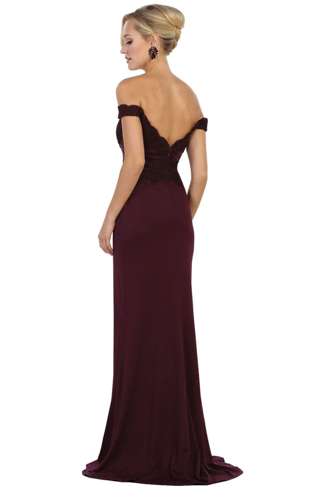 Elegant Form Fitting Evening Dress | Off The Shoulder Formal Gown - Image 12