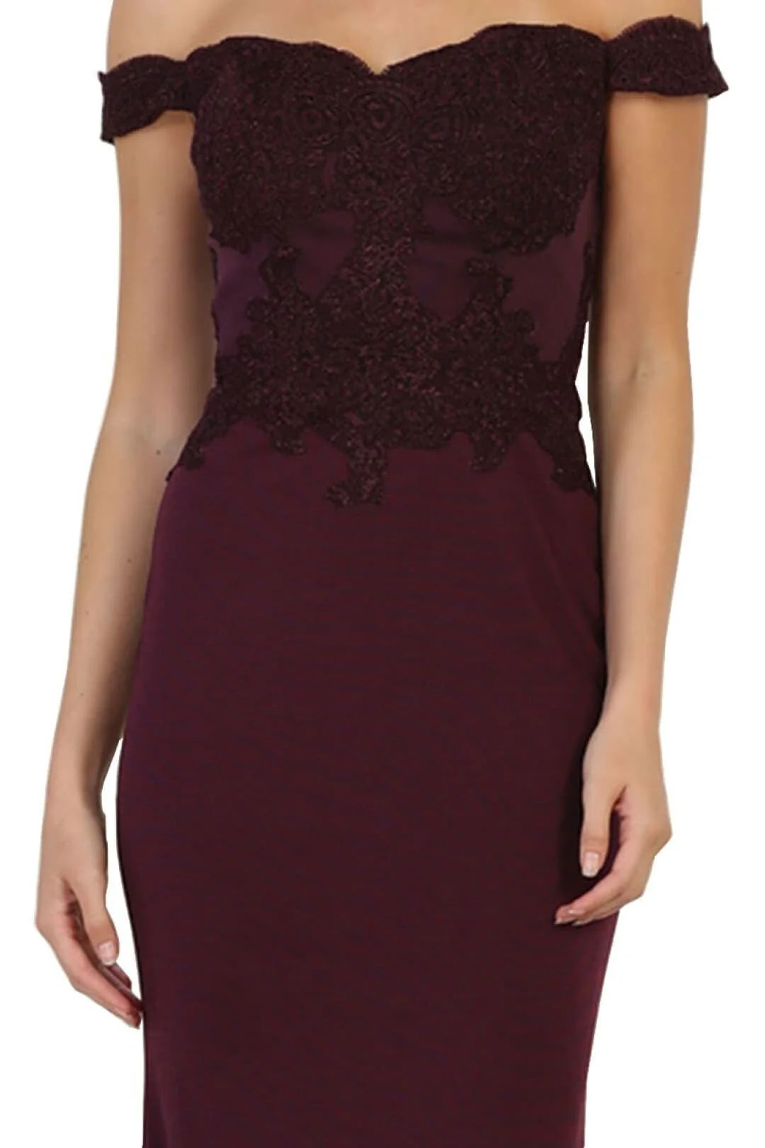 Elegant Form Fitting Evening Dress | Off The Shoulder Formal Gown - Image 13