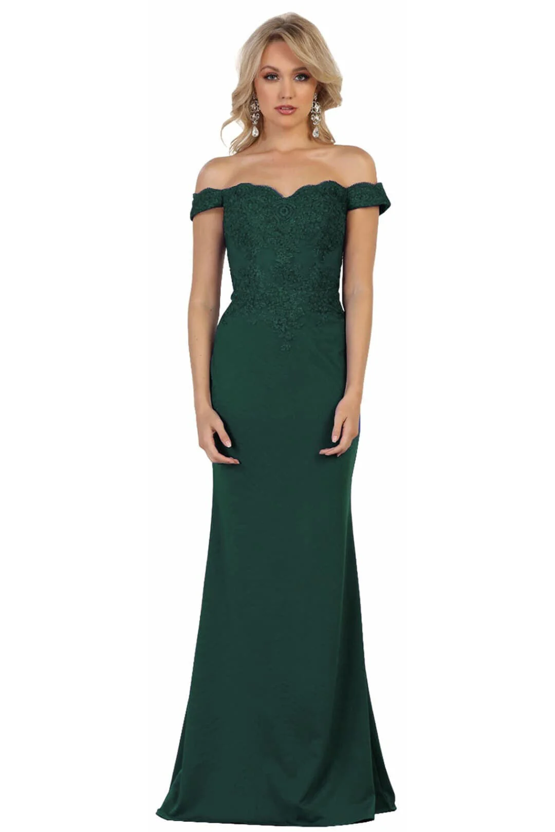 Elegant Form Fitting Evening Dress | Off The Shoulder Formal Gown - Image 14
