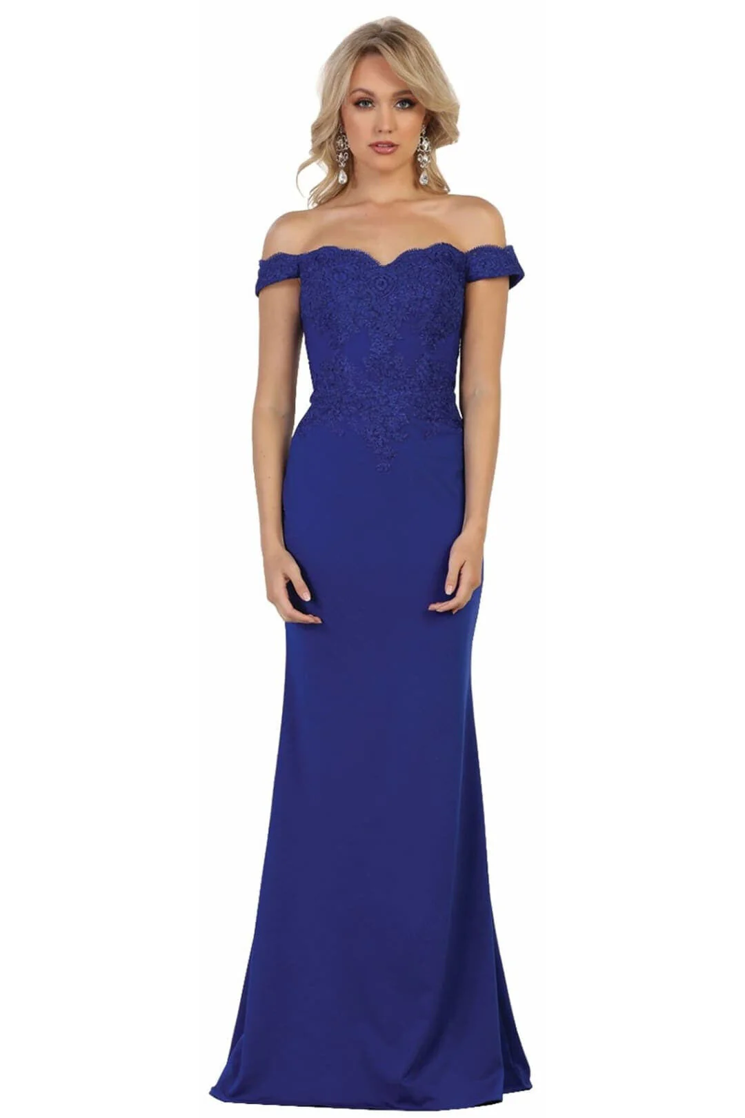 Elegant Form Fitting Evening Dress | Off The Shoulder Formal Gown - Image 9