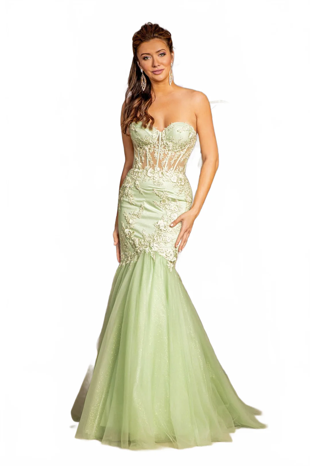 Embroidered Strapless Mermaid Dress by GLS Gloria GL3211 - Image 5