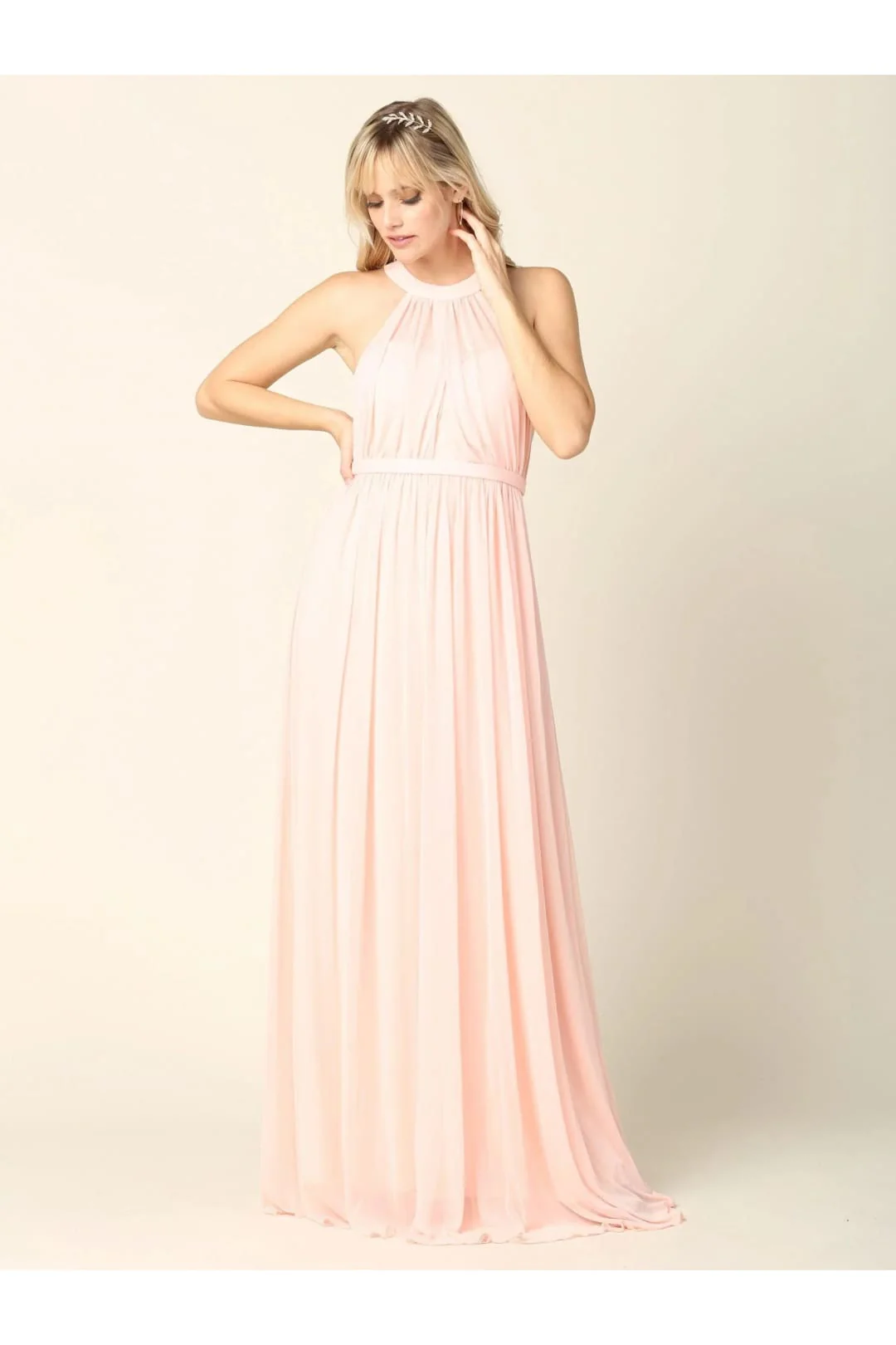 Eva USA 3252 Long Halter Bridesmaids Dress - Image 11
