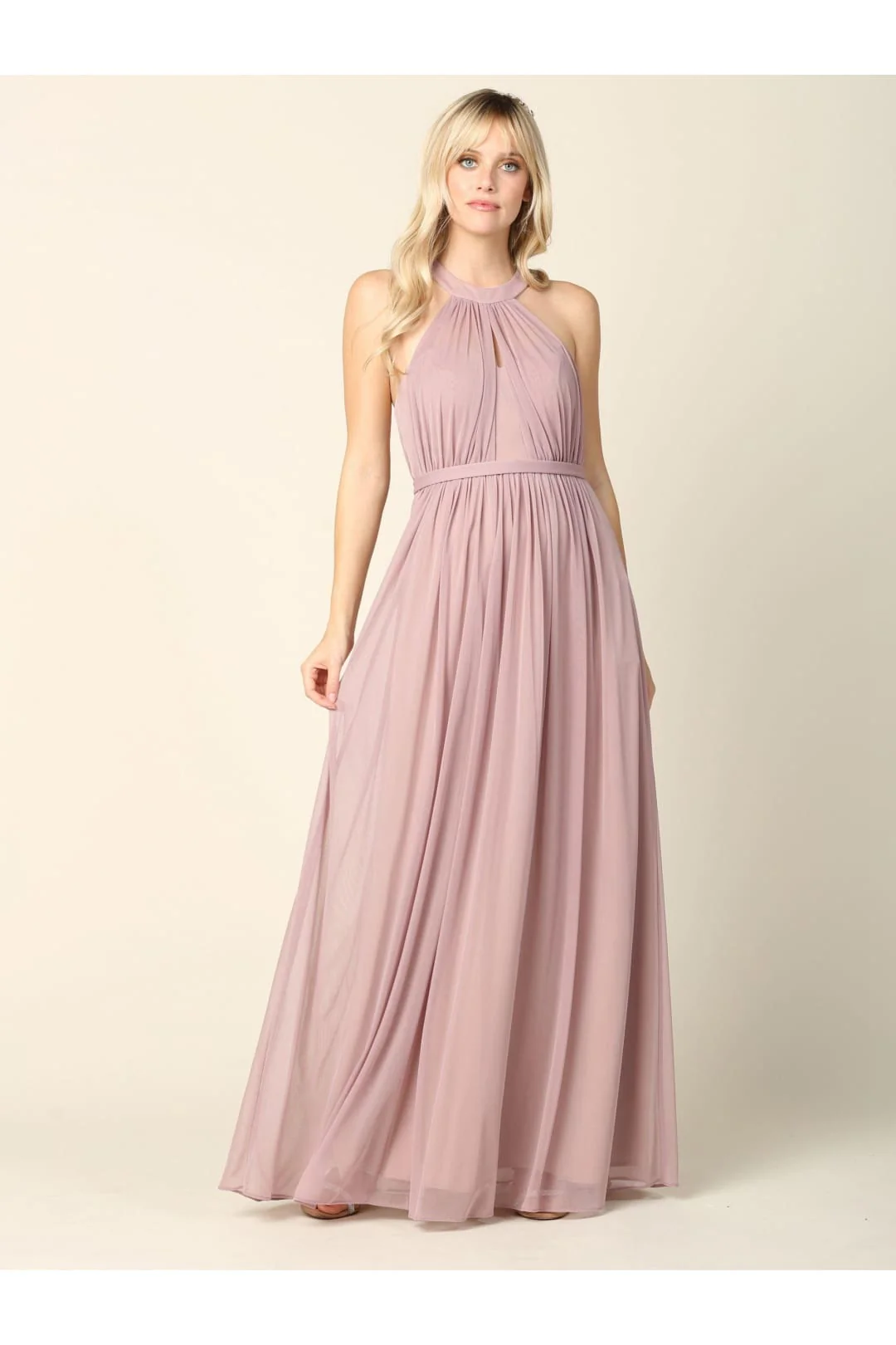 Eva USA 3252 Long Halter Bridesmaids Dress - Image 2