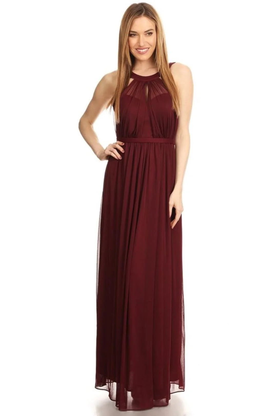 Eva USA 3252 Long Halter Bridesmaids Dress - Image 3