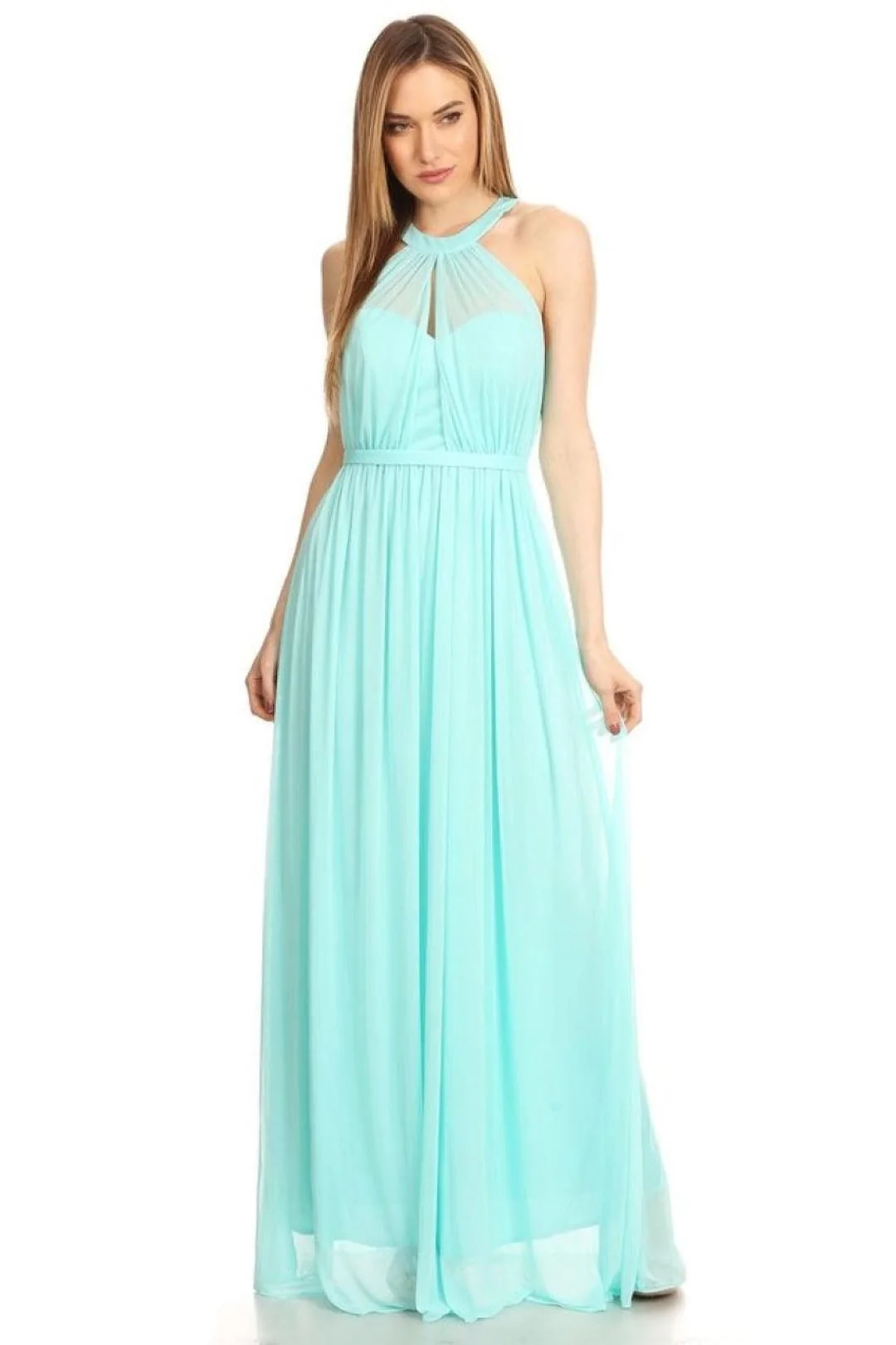 Eva USA 3252 Long Halter Bridesmaids Dress - Image 5