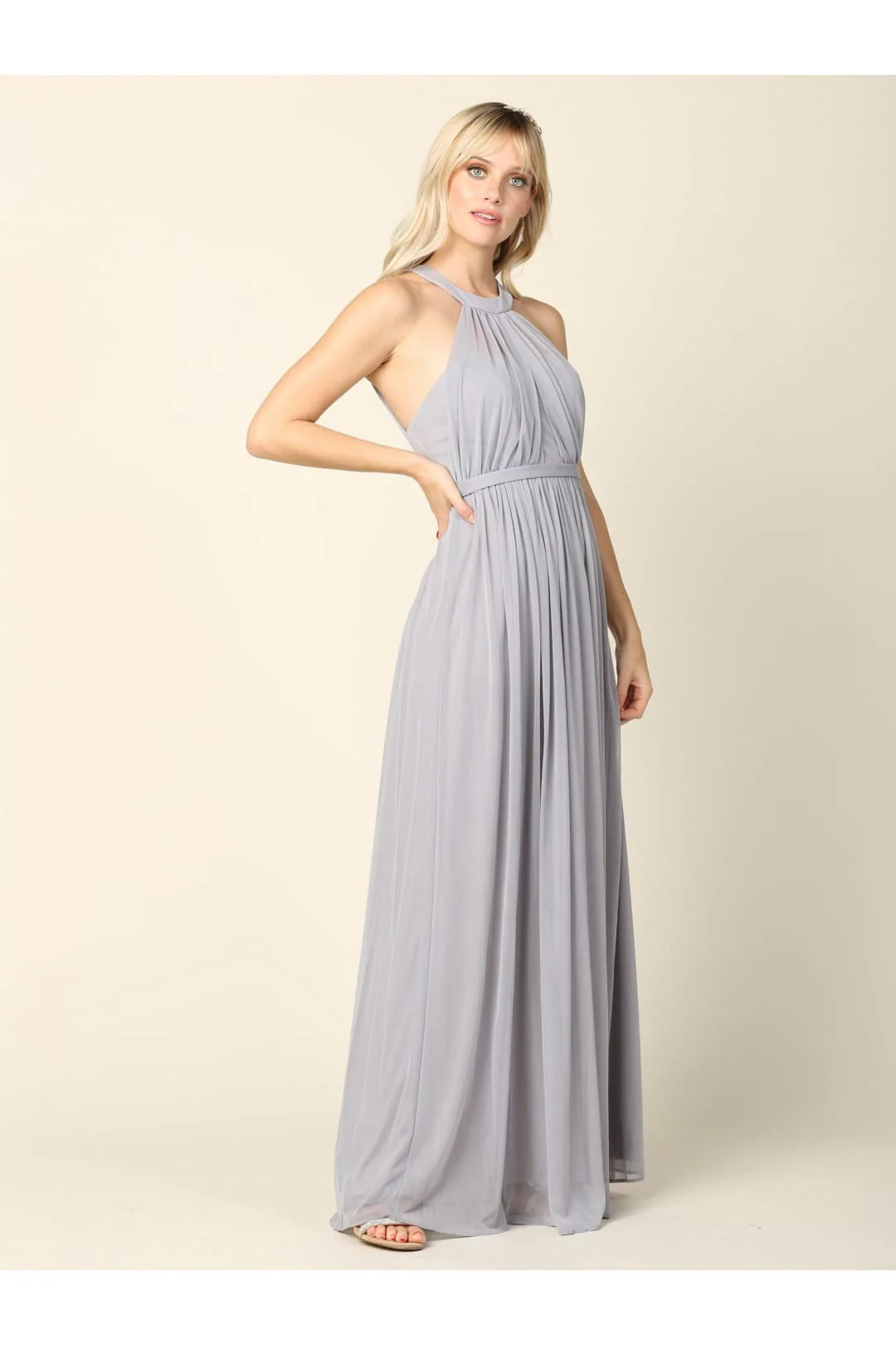 Eva USA 3252 Long Halter Bridesmaids Dress - Image 7