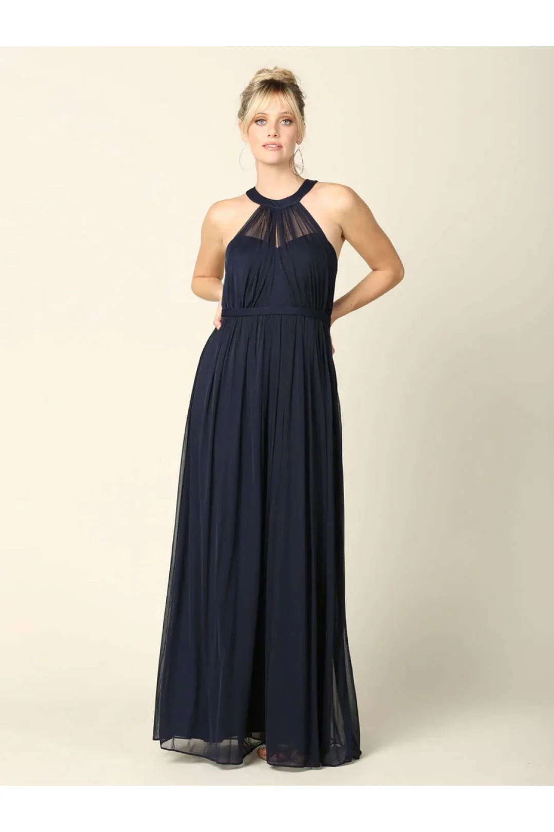 Eva USA 3252 Long Halter Bridesmaids Dress - Image 8