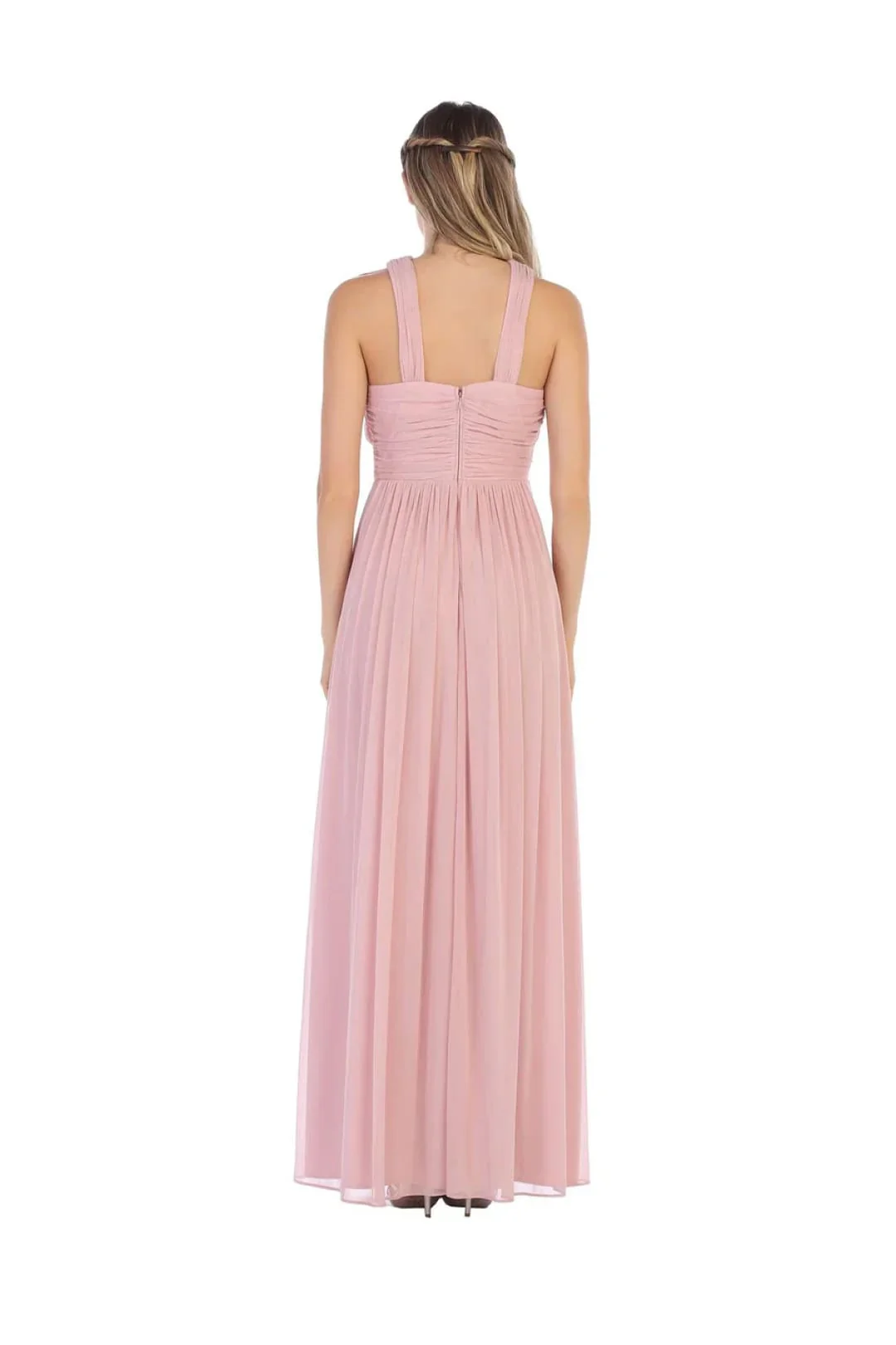 Eva USA 3280 Long Criss Cross Halter Bridesmaids Dress - Image 13