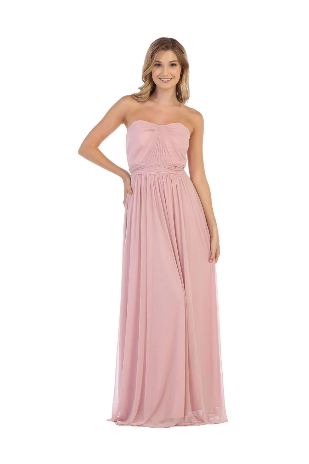 Eva USA 3316 Convertible Long Bridesmaids Dress - Image 3