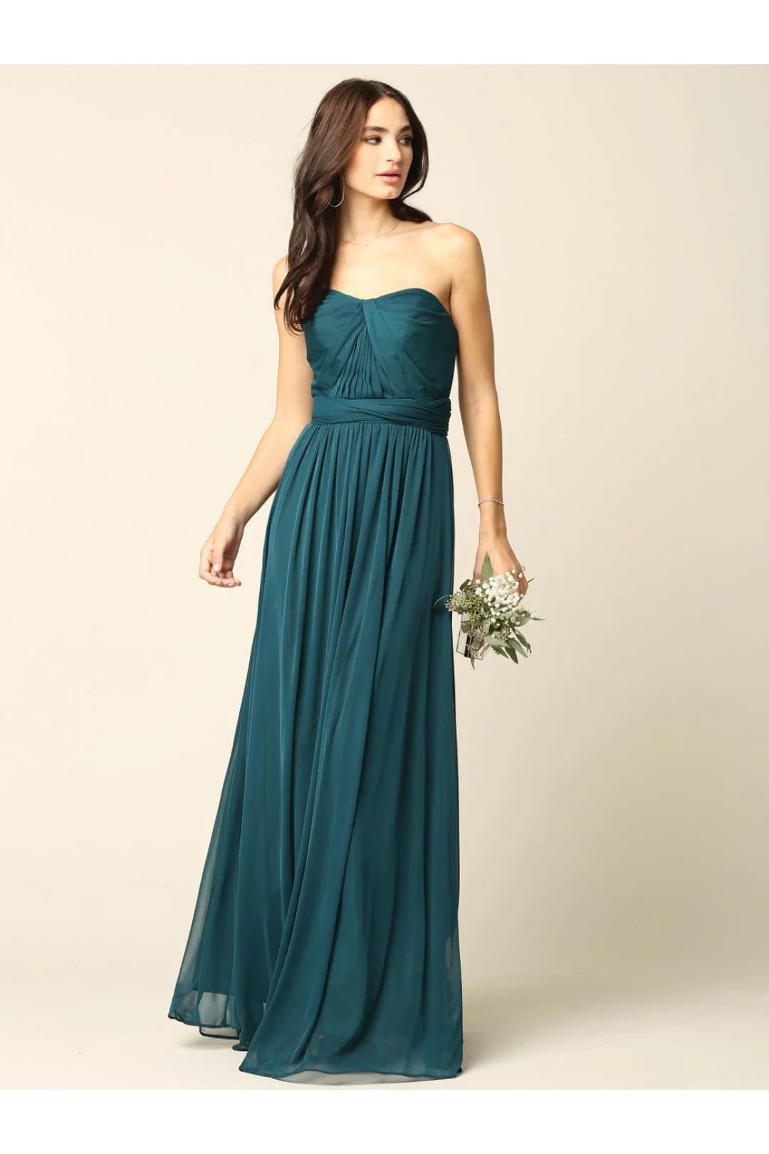 Eva USA 3316 Convertible Long Bridesmaids Dress - Image 5