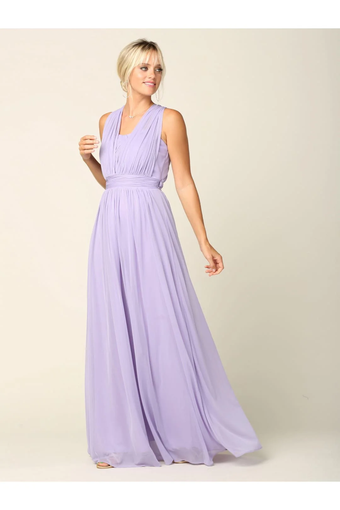 Eva USA 3316 Convertible Long Bridesmaids Dress - Image 6