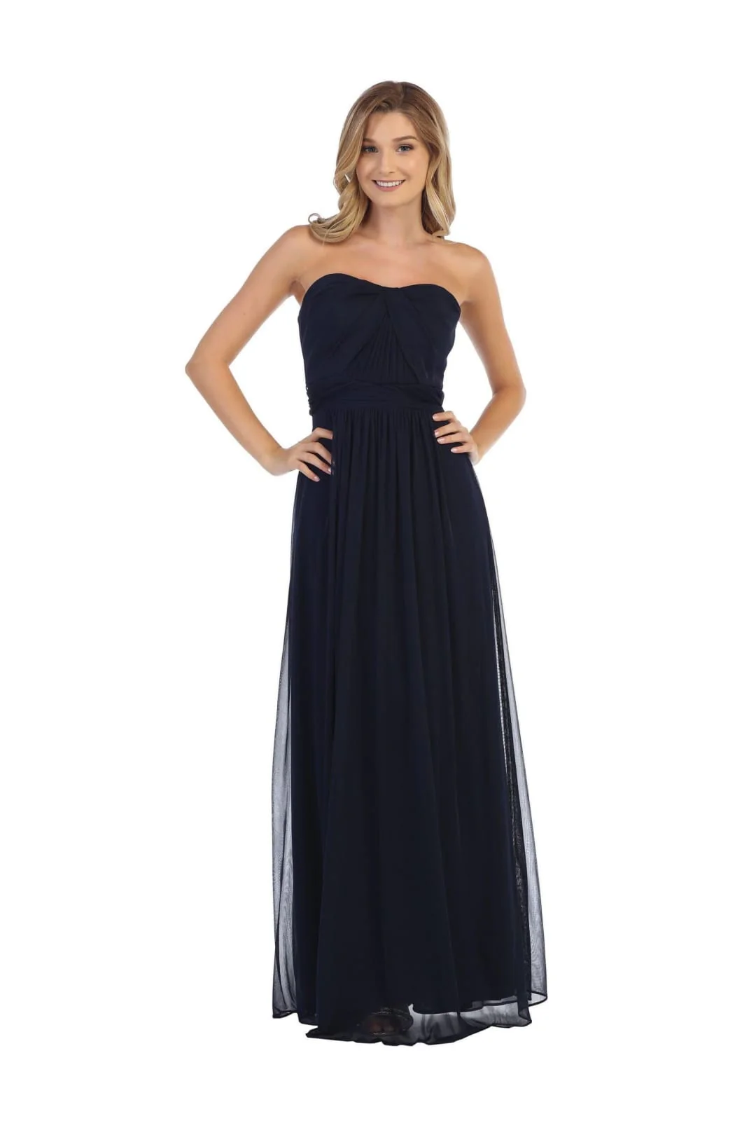 Eva USA 3316 Convertible Long Bridesmaids Dress - Image 8