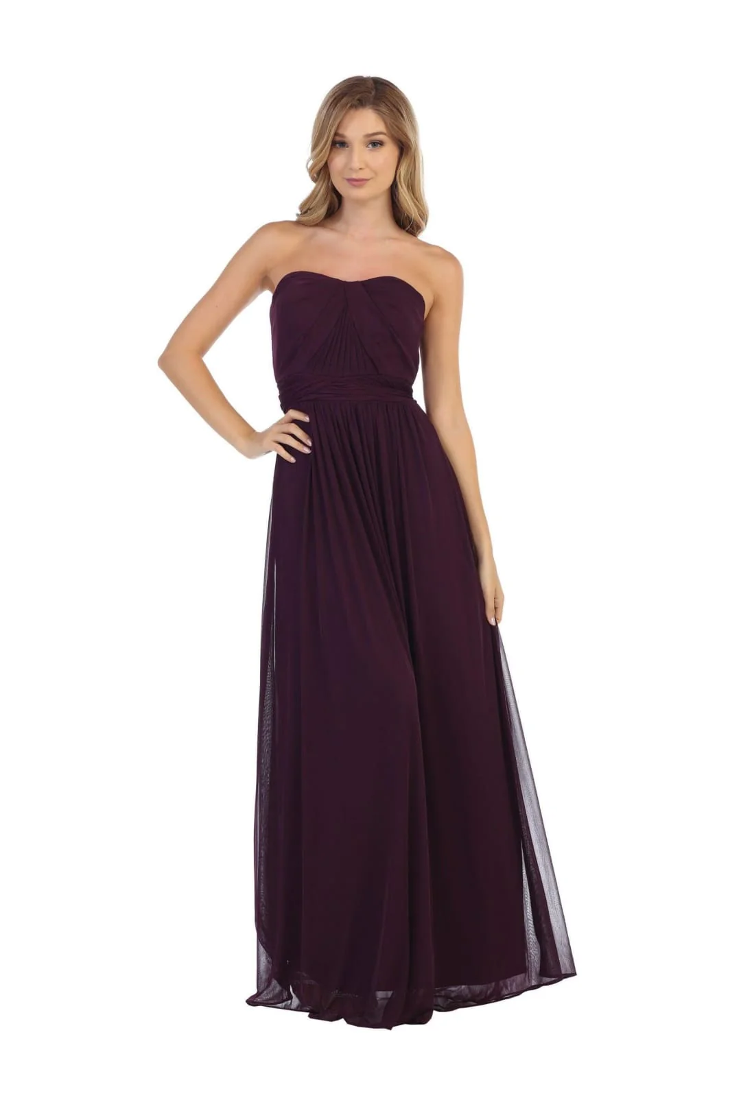 Eva USA 3316 Convertible Long Bridesmaids Dress - Image 9