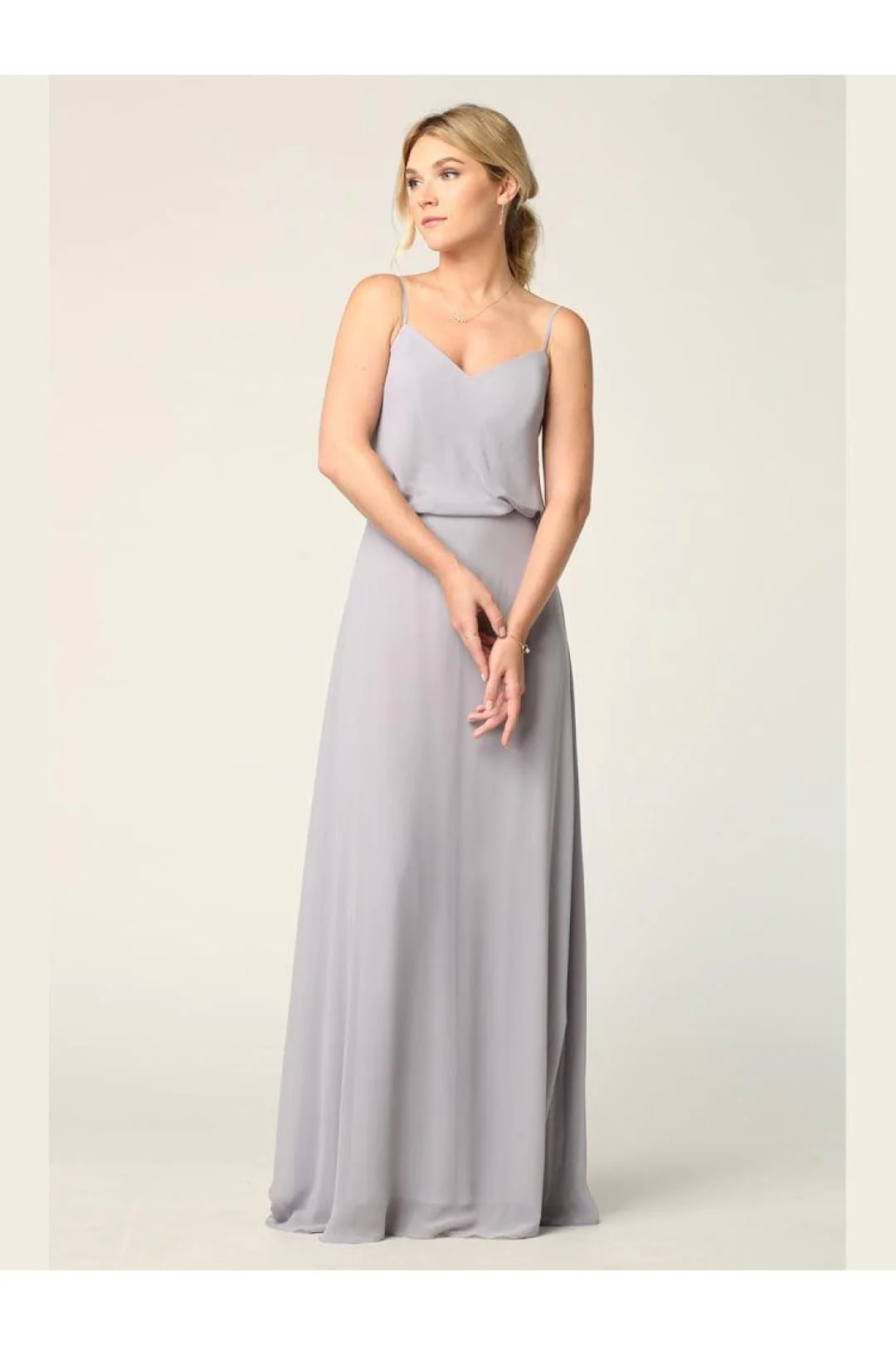 Eva USA 3318 Long Spaghetti Strap Blouson Bridesmaids Dress - Image 10