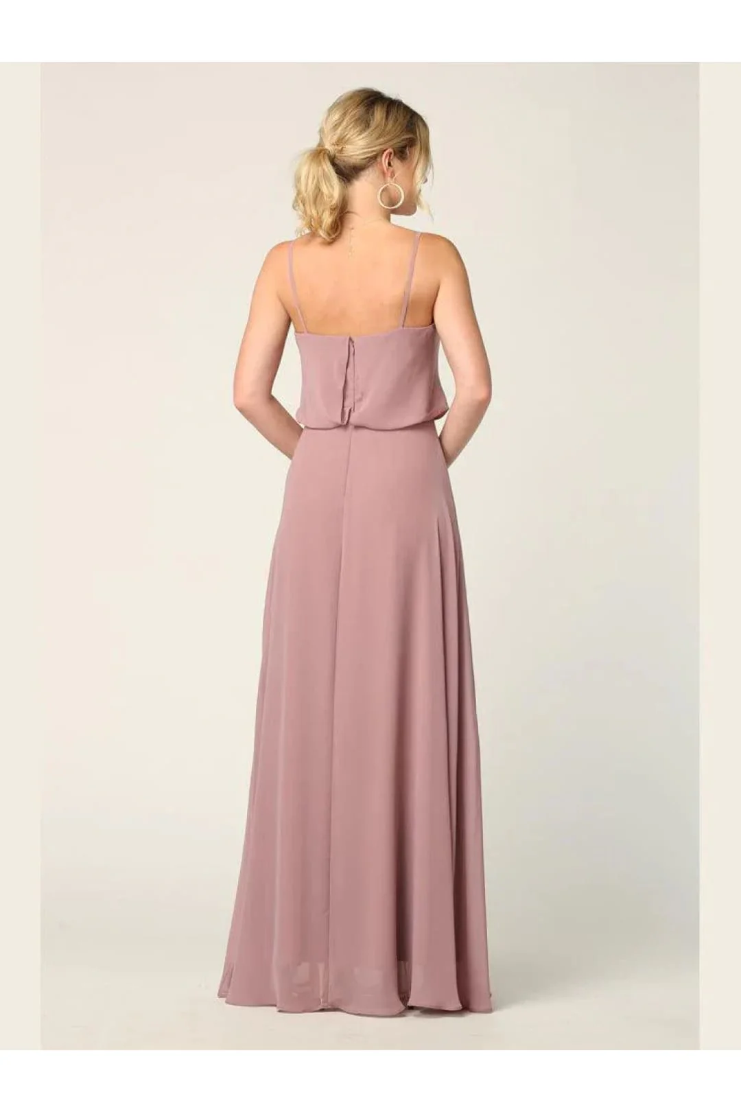 Eva USA 3318 Long Spaghetti Strap Blouson Bridesmaids Dress - Image 14