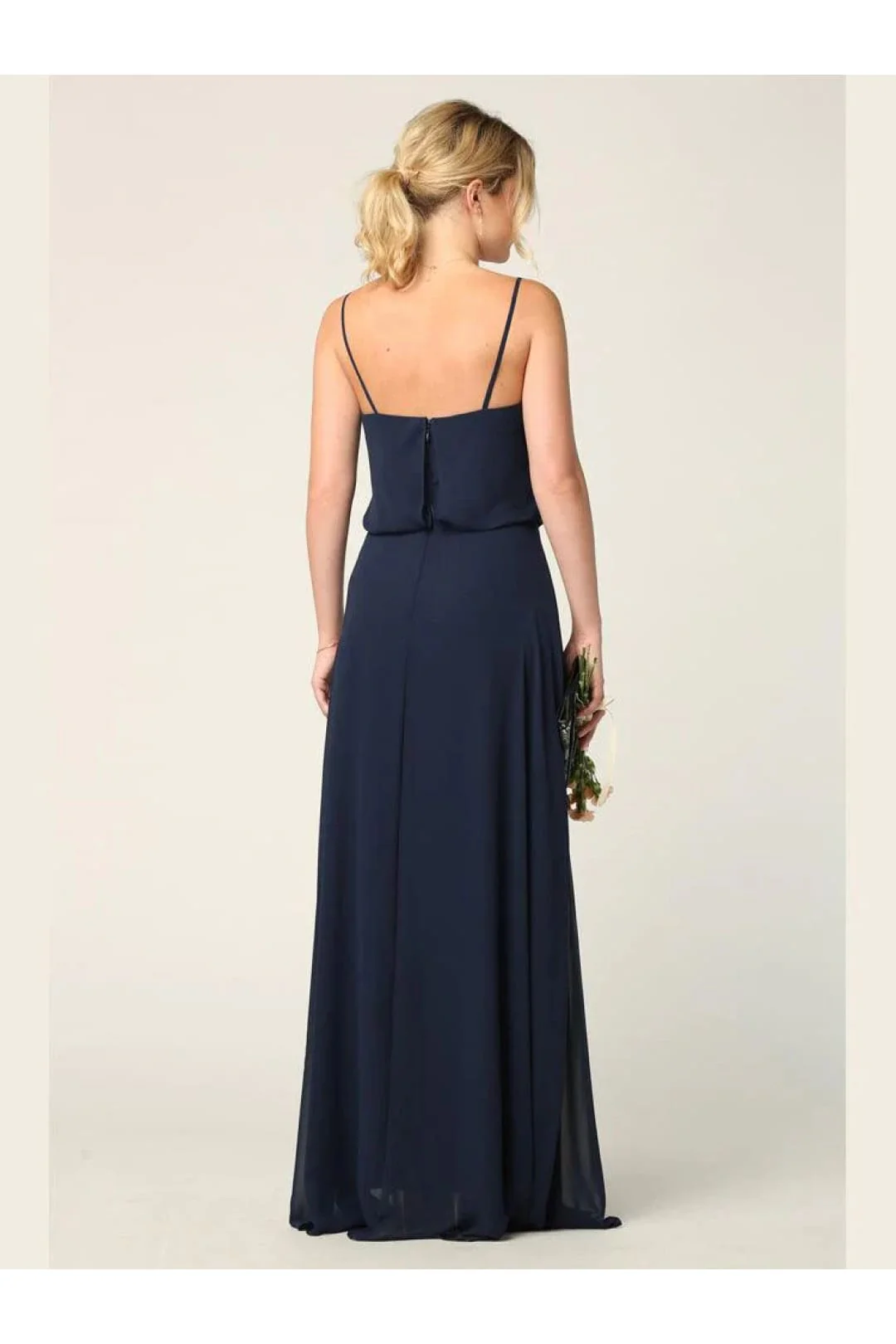 Eva USA 3318 Long Spaghetti Strap Blouson Bridesmaids Dress - Image 15
