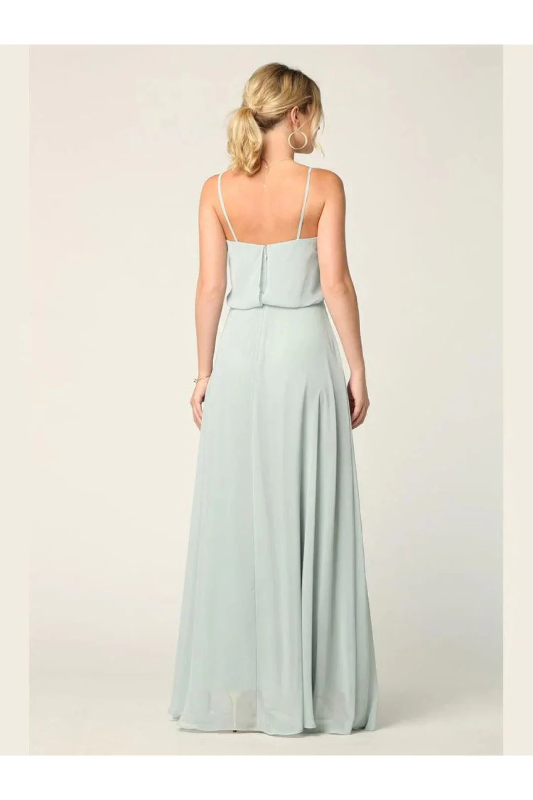 Eva USA 3318 Long Spaghetti Strap Blouson Bridesmaids Dress - Image 16