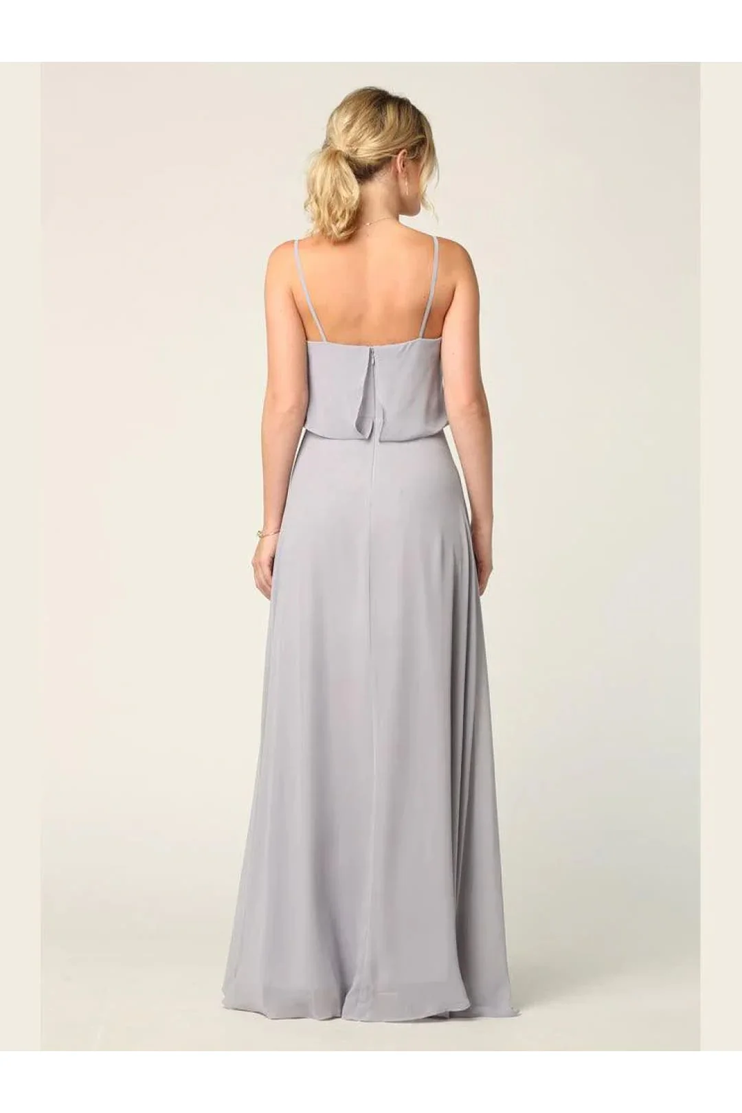 Eva USA 3318 Long Spaghetti Strap Blouson Bridesmaids Dress - Image 17