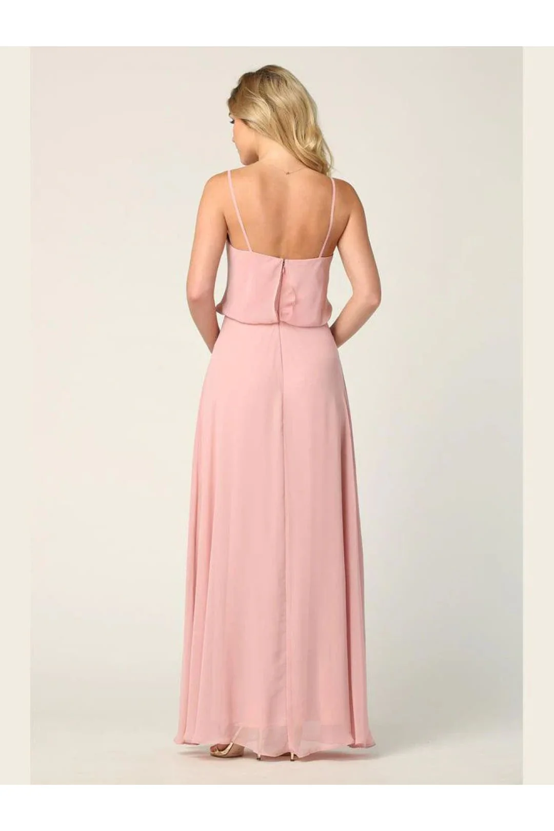 Eva USA 3318 Long Spaghetti Strap Blouson Bridesmaids Dress - Image 19