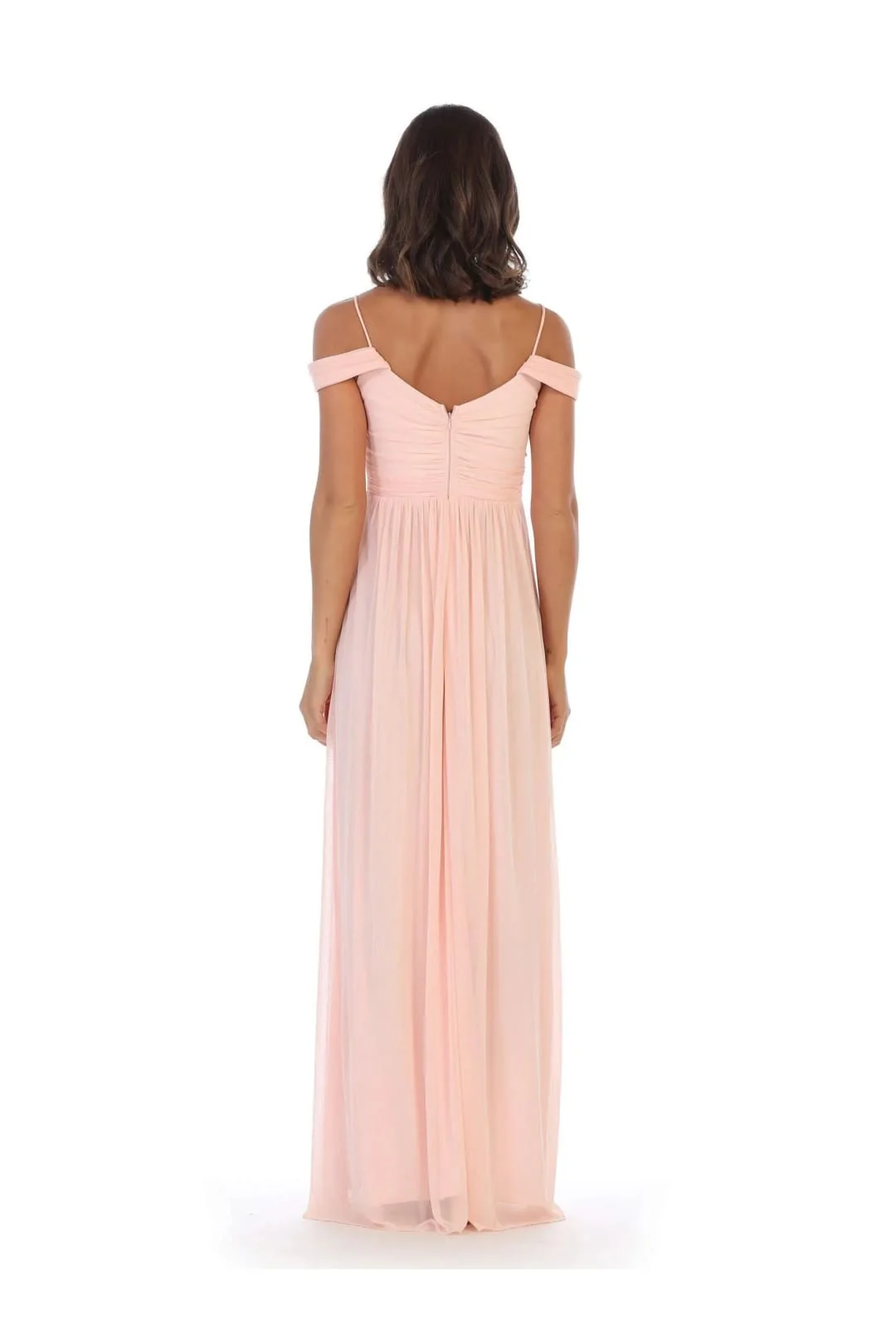 Eva USA 3323 Long Off-Shoulder Bridesmaids Pleated Dress - Image 13
